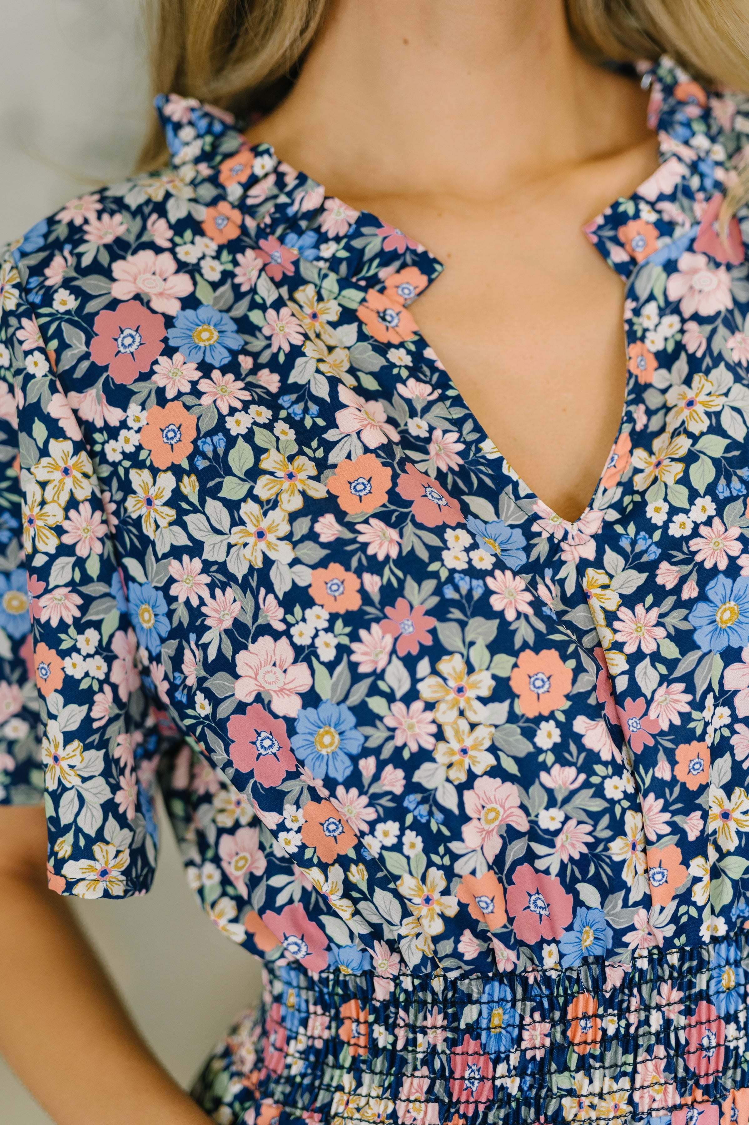 I Wanna Talk Notch Neck Midi Dress - Charming Charlie