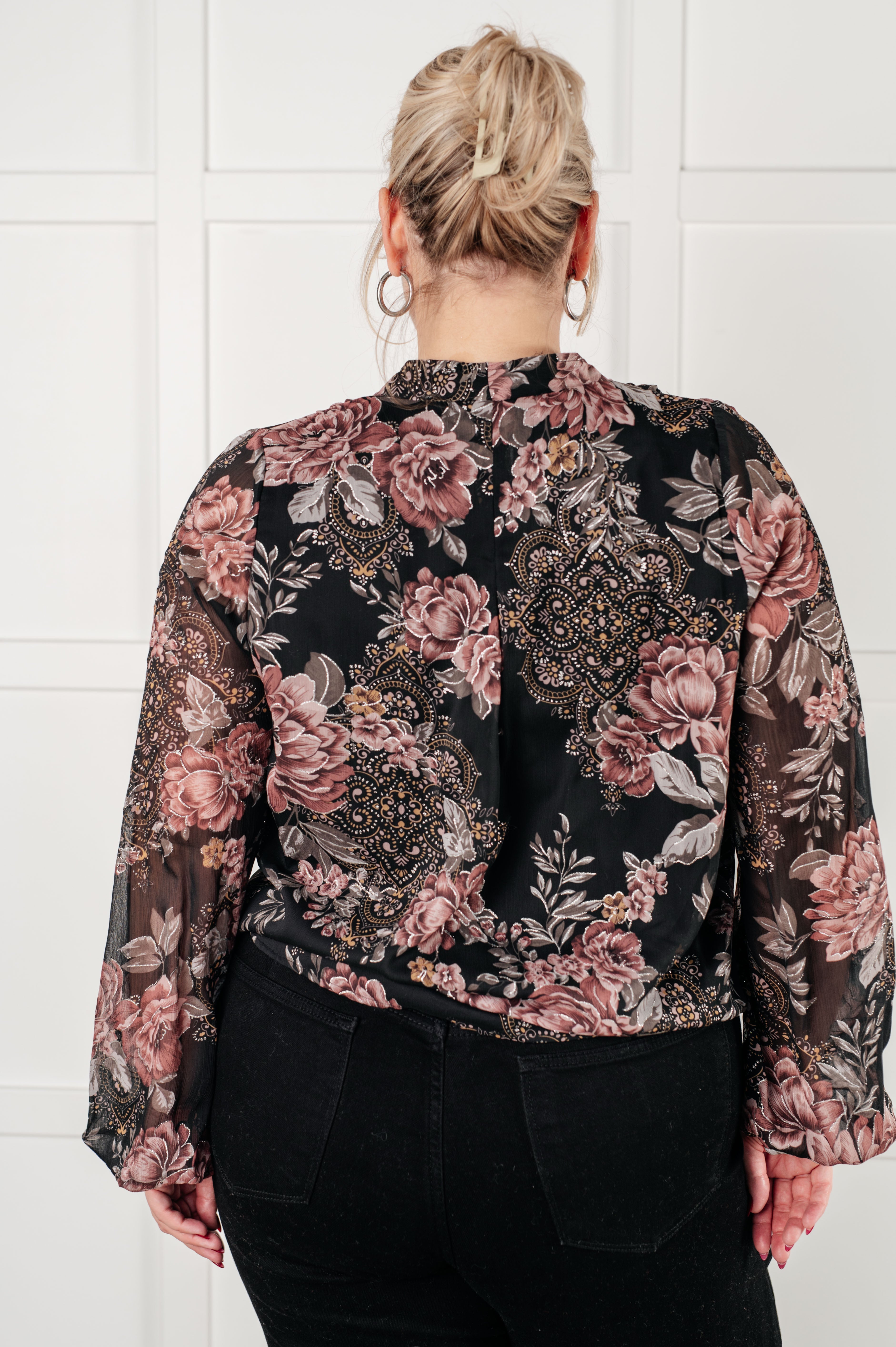 I Wish We Had it All Surplice Floral Blouse - Charming Charlie