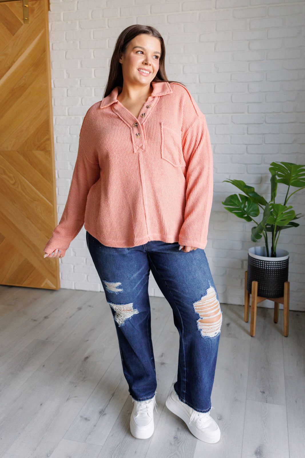 If You Want Forever Ribbed Knit Pullover - Charming Charlie
