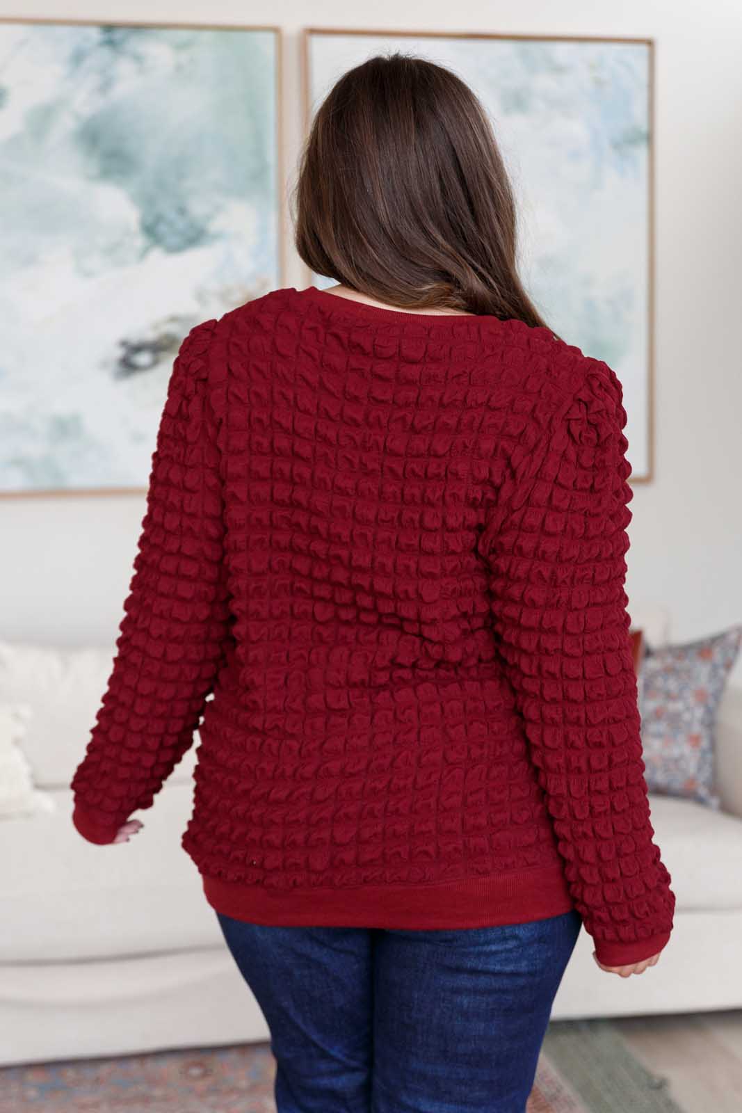 In Denial Bubble Pullover - Charming Charlie