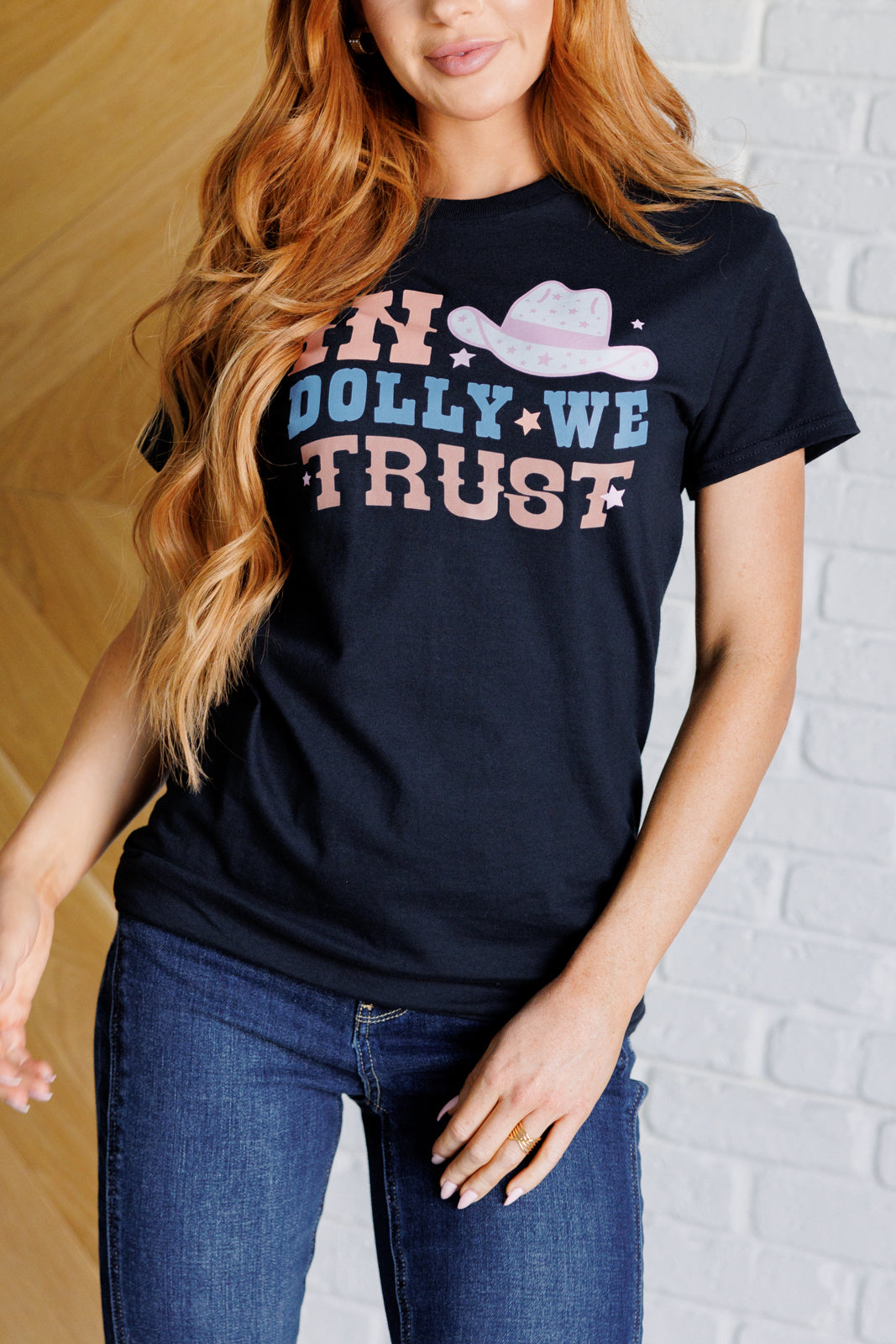 In Dolly We Trust Graphic Tee - Charming Charlie