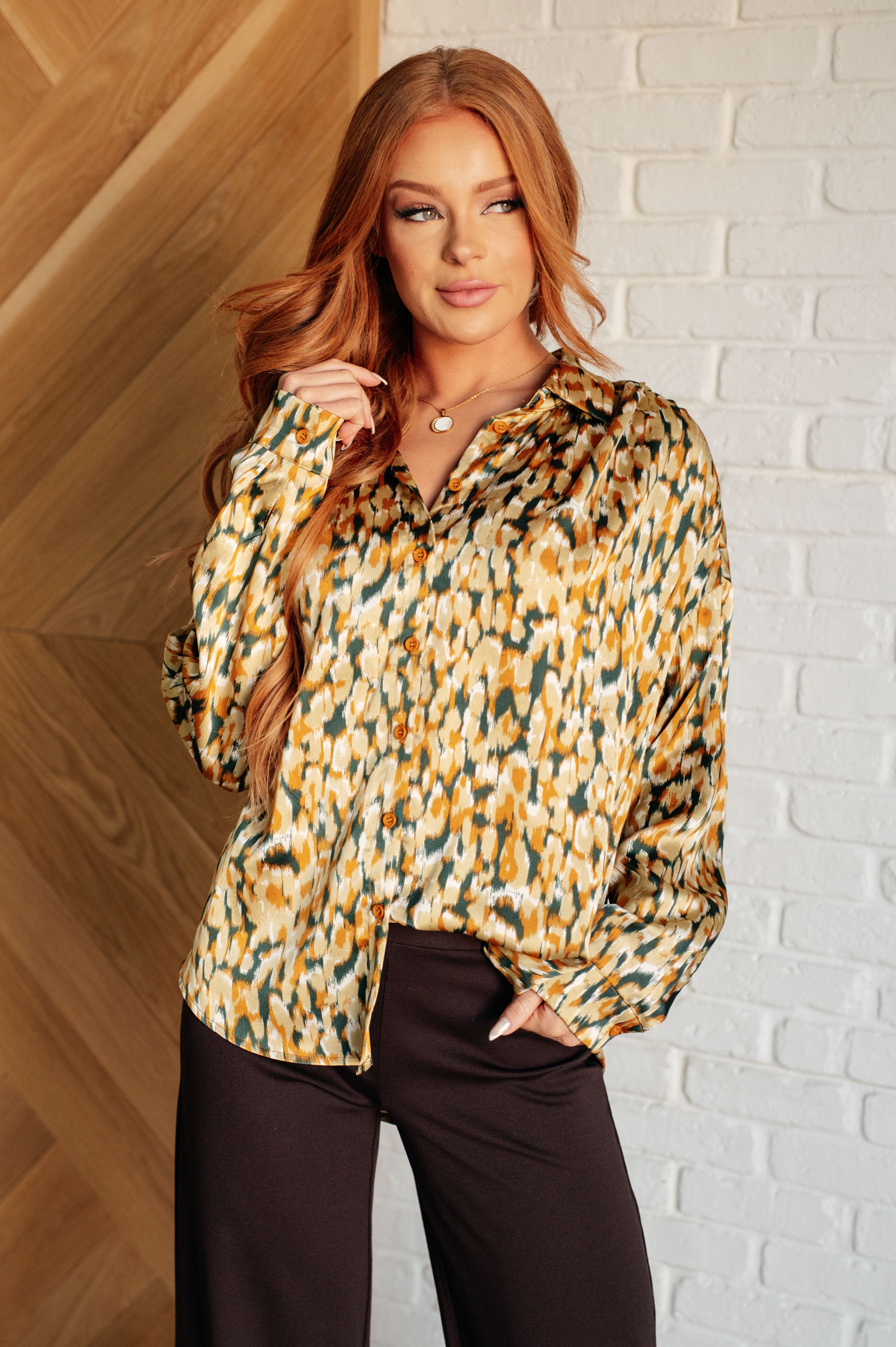 In the Willows Button Up Blouse - Charming Charlie