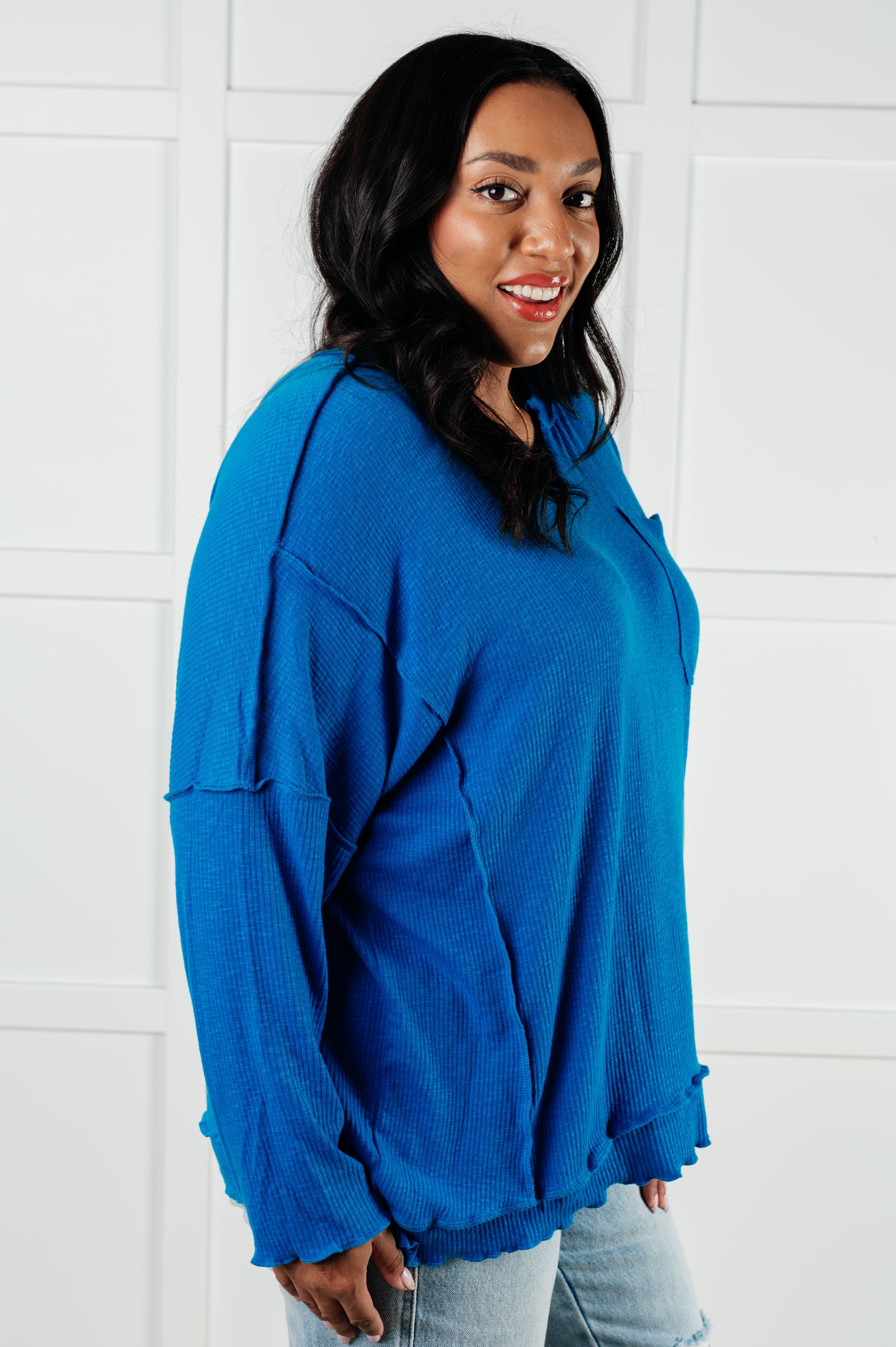 It Looks Easy Ribbed Top - Charming Charlie