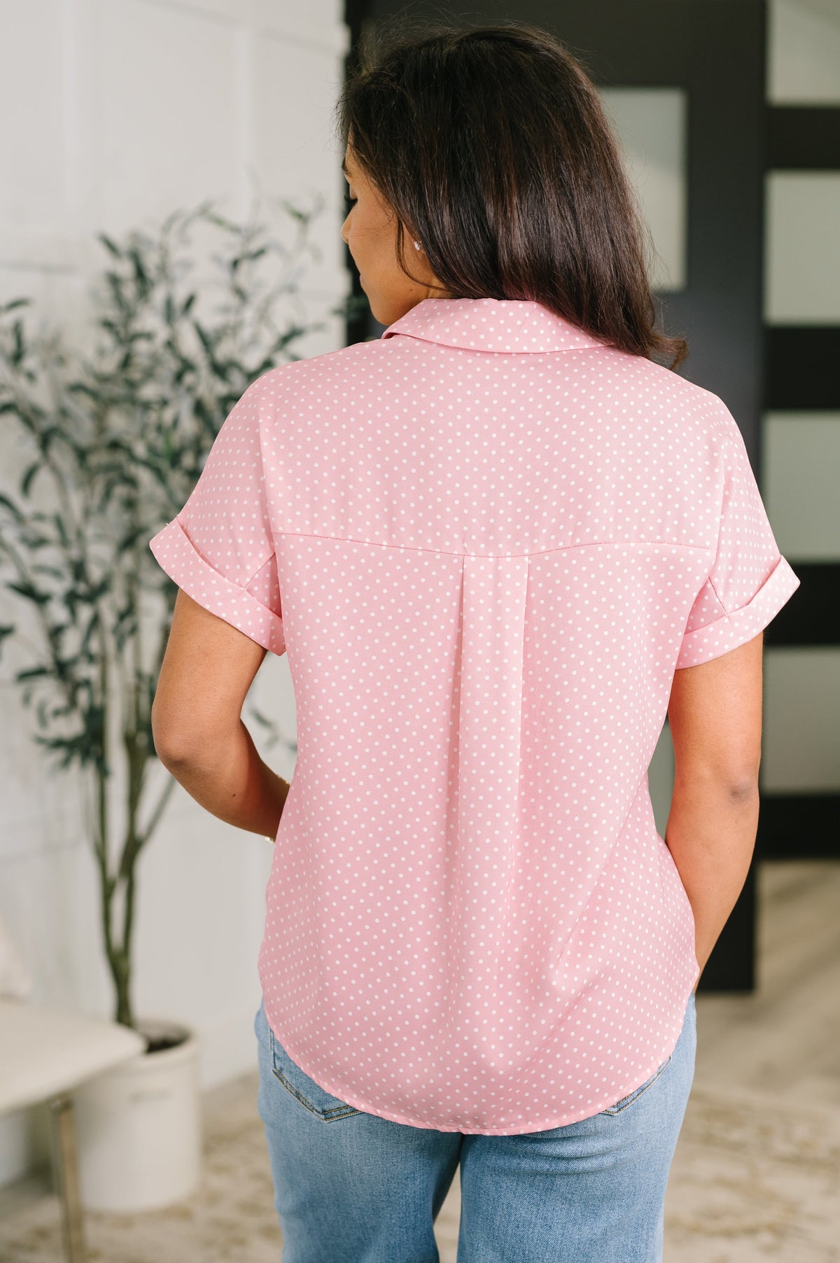 It's Just Business Collared Button Down Blouse - Charming Charlie