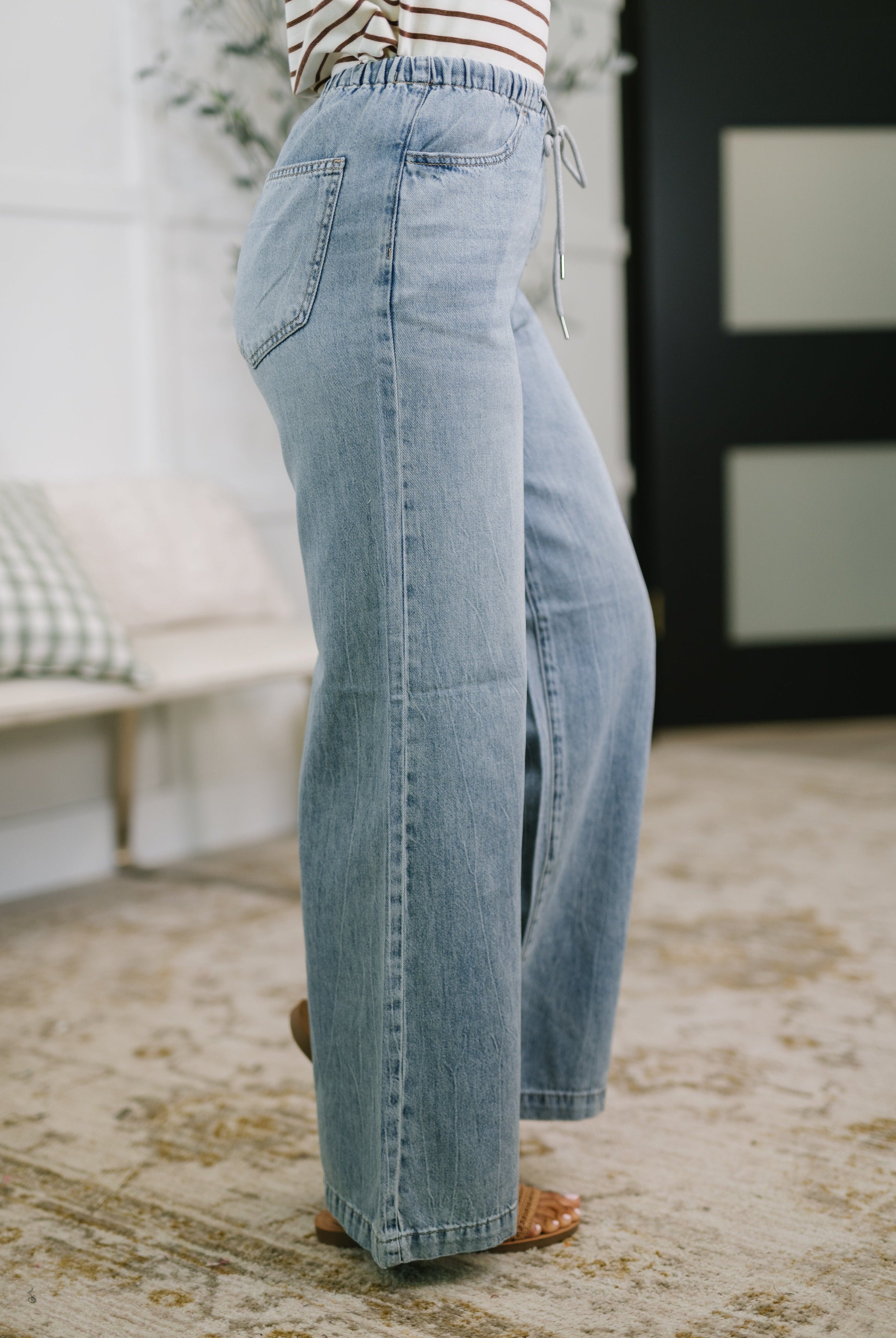 Monica High Waist Palazzo Featherweight with Drawcord - Charming Charlie