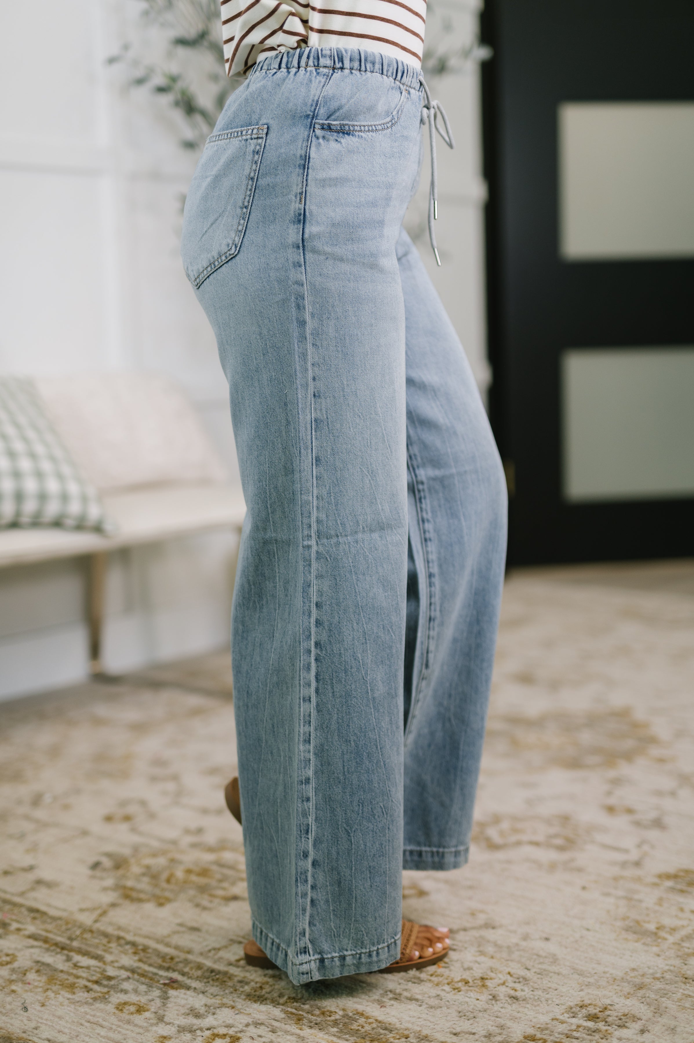 Monica High Waist Palazzo Featherweight with Drawcord - Charming Charlie