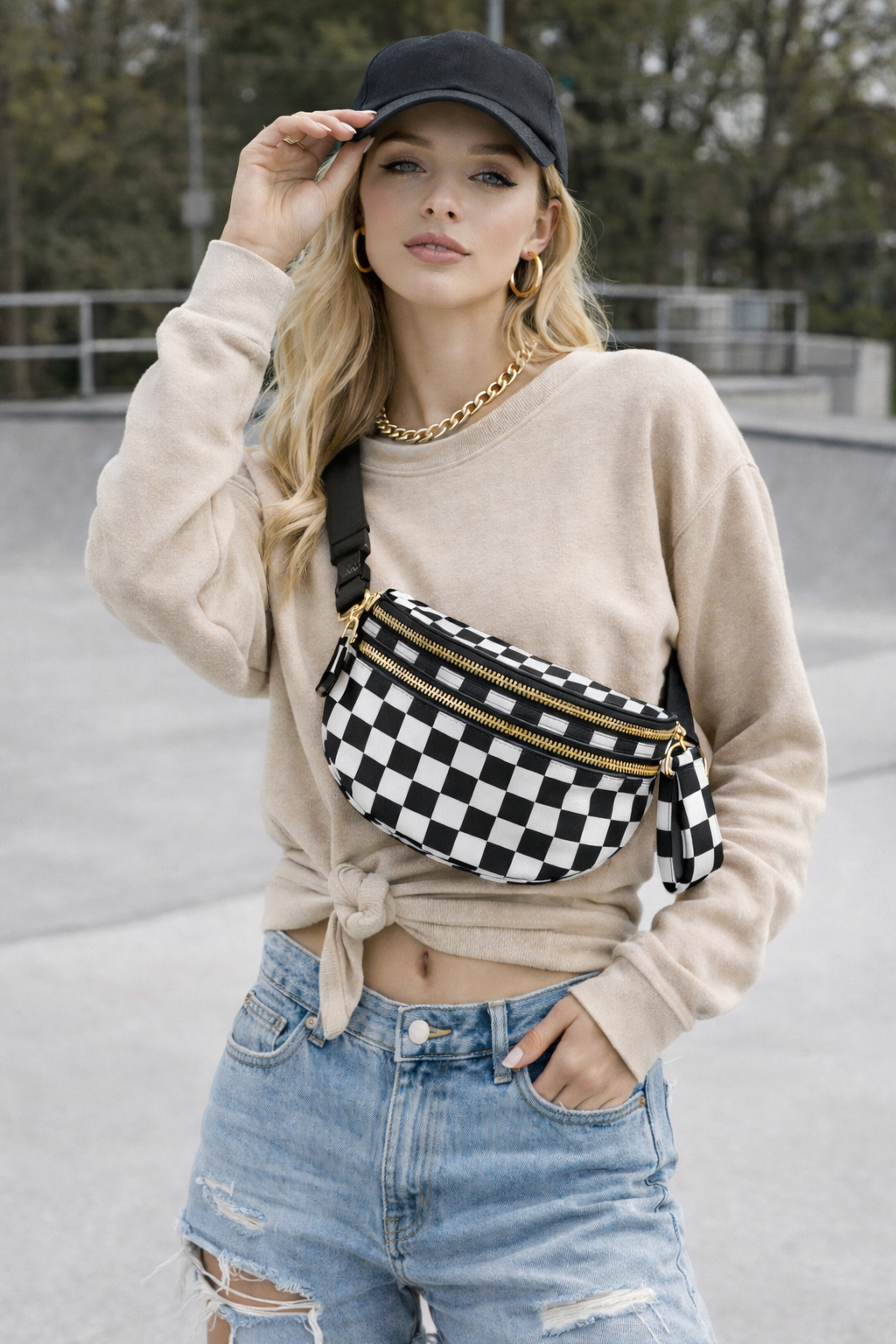 Checkered Crossbody Bag - Charming Charlie