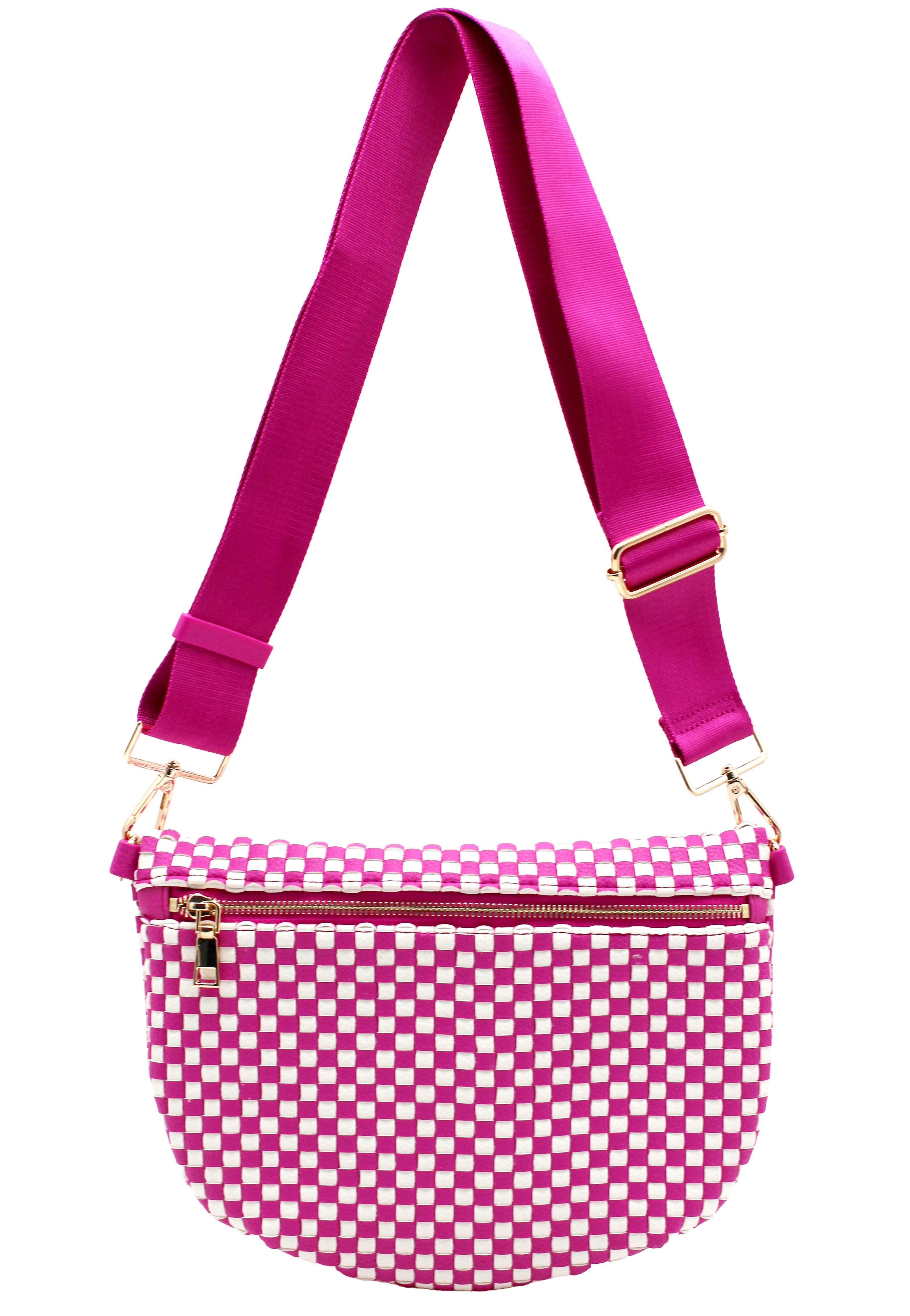 Checkered PU Crossbody Bag - Charming Charlie