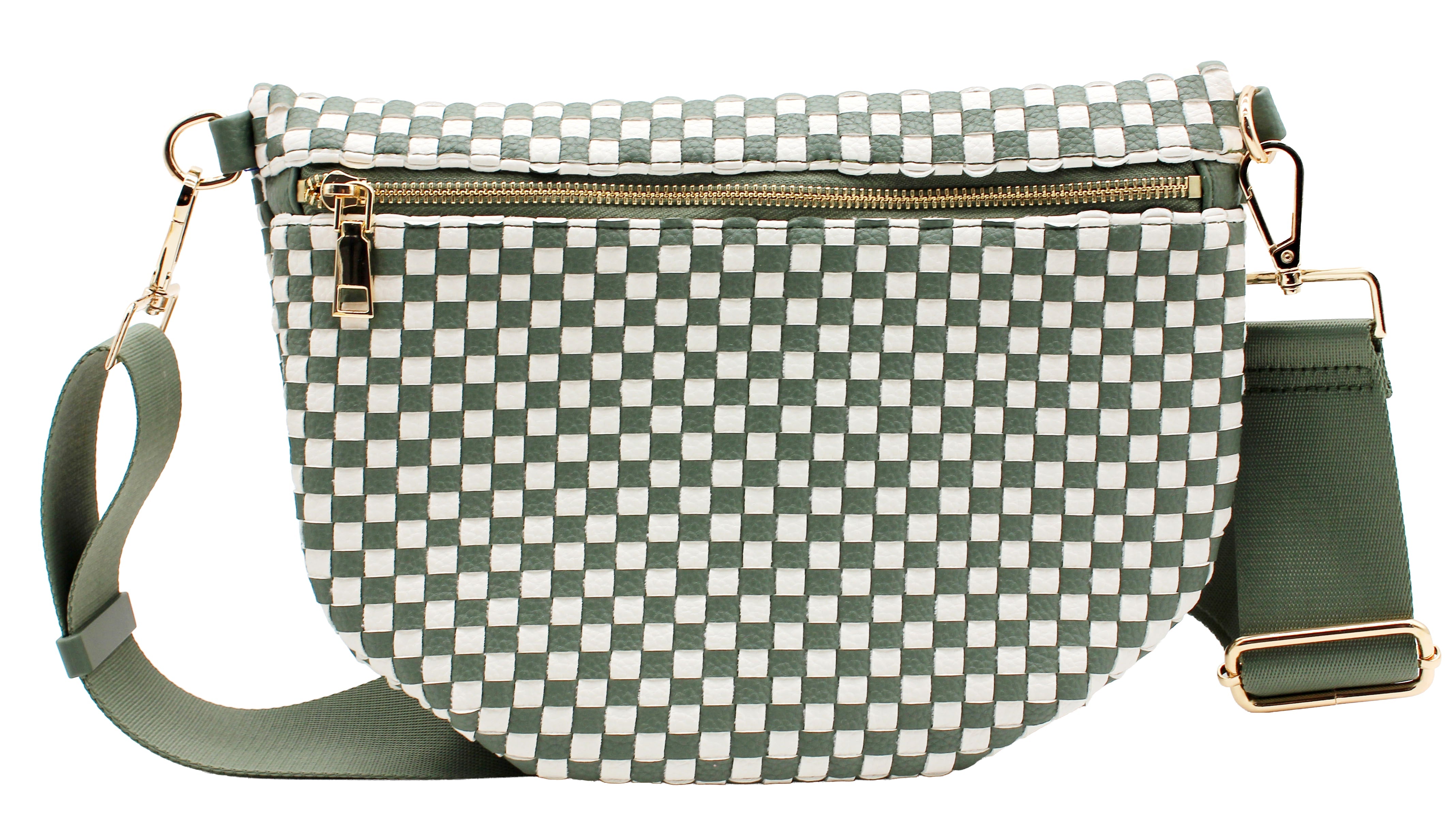 Checkered PU Crossbody Bag - Charming Charlie