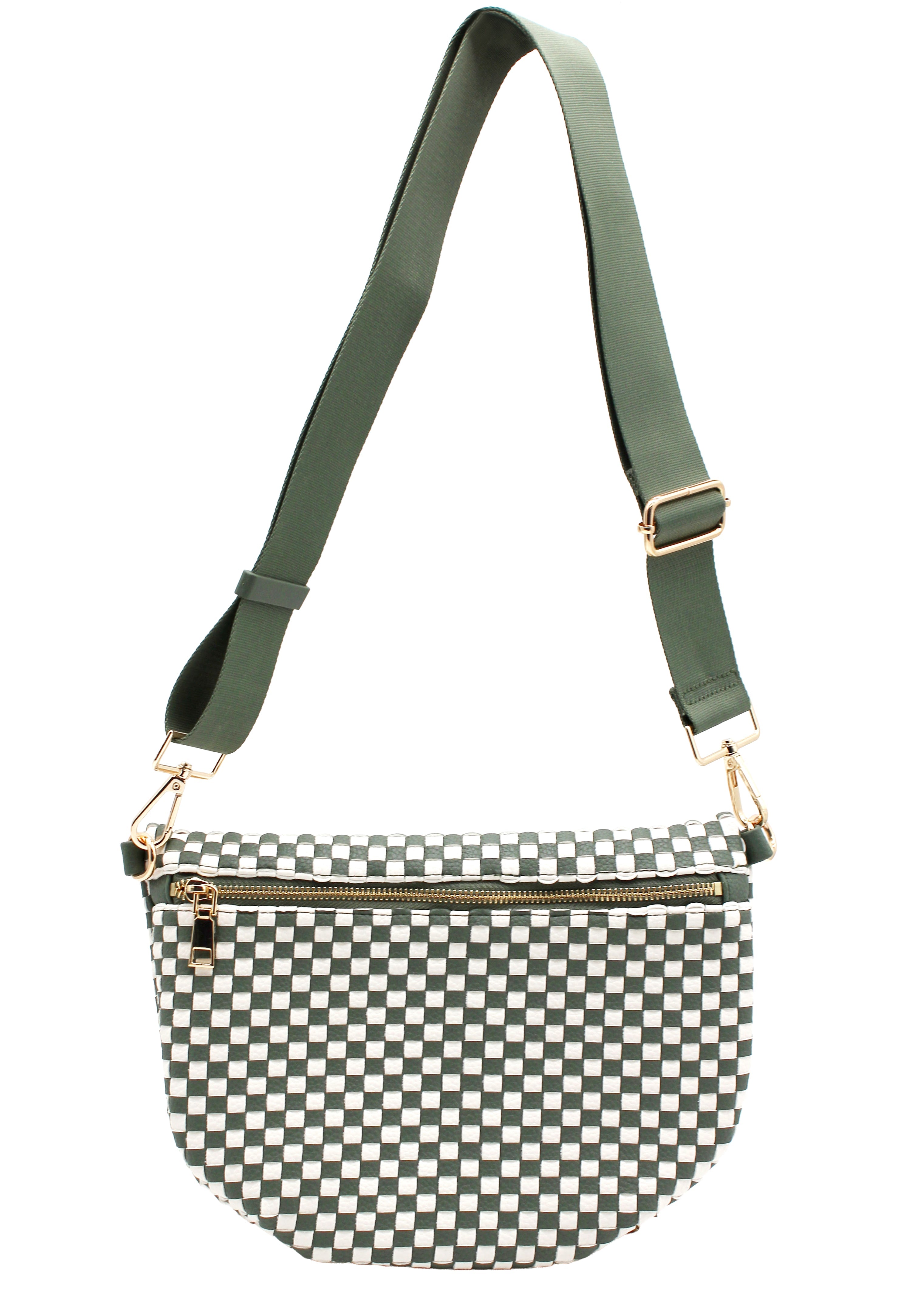 Checkered PU Crossbody Bag - Charming Charlie
