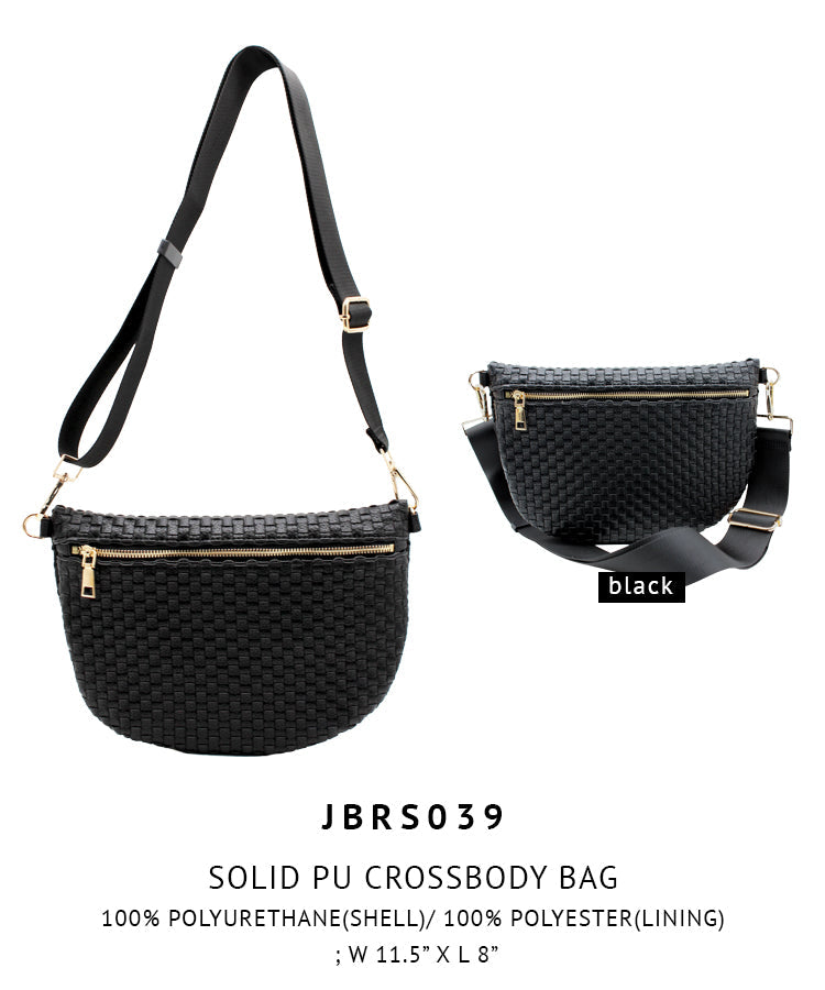 Solid PU Crossbody Bag - Charming Charlie