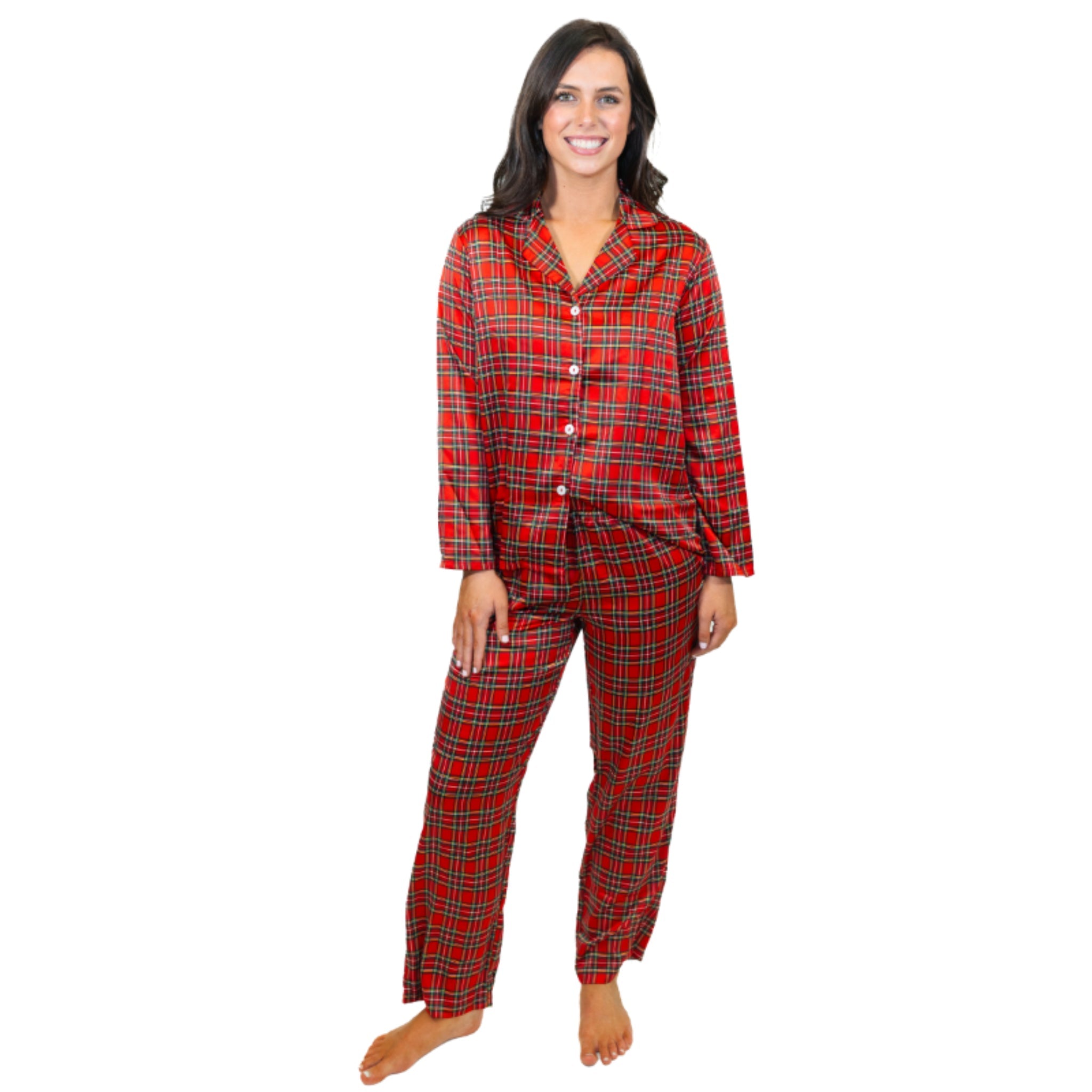 In for Winter Satin Pajama Long Sleeve Set - Charming Charlie