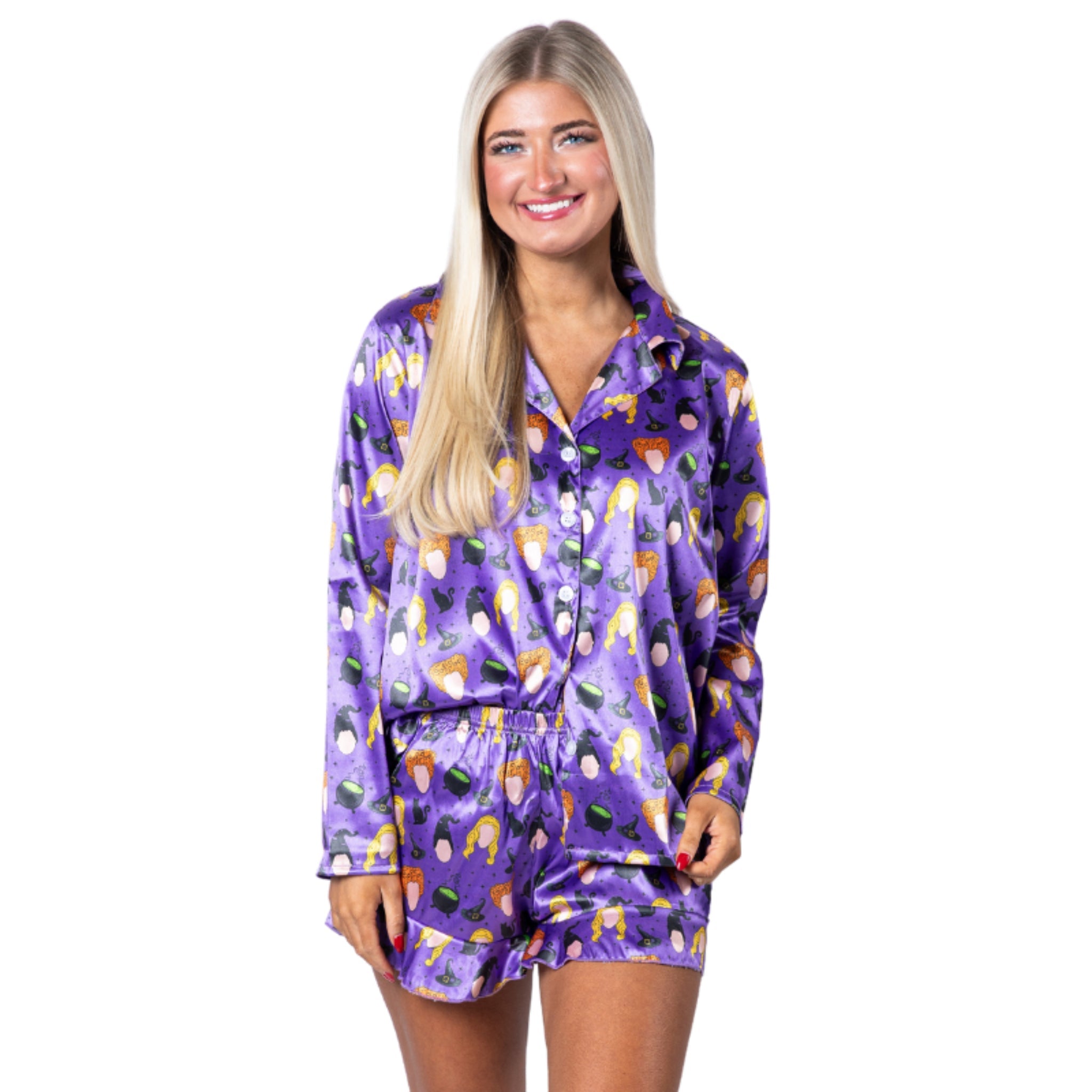 I Smell Children Satin Pajama Long Sleeve Short Set - Charming Charlie