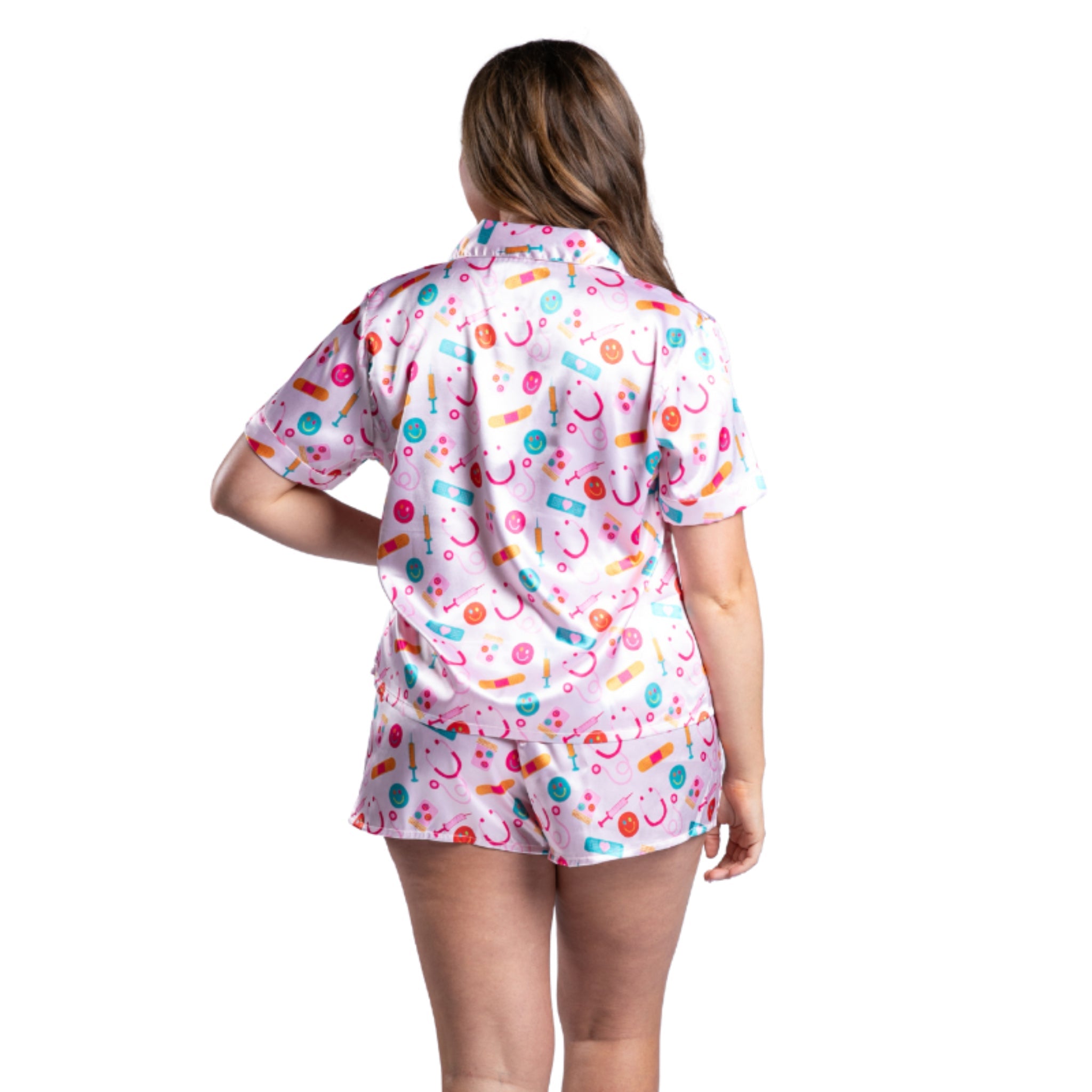Not All Heroes Wear Capes Satin Pajama Short Set S