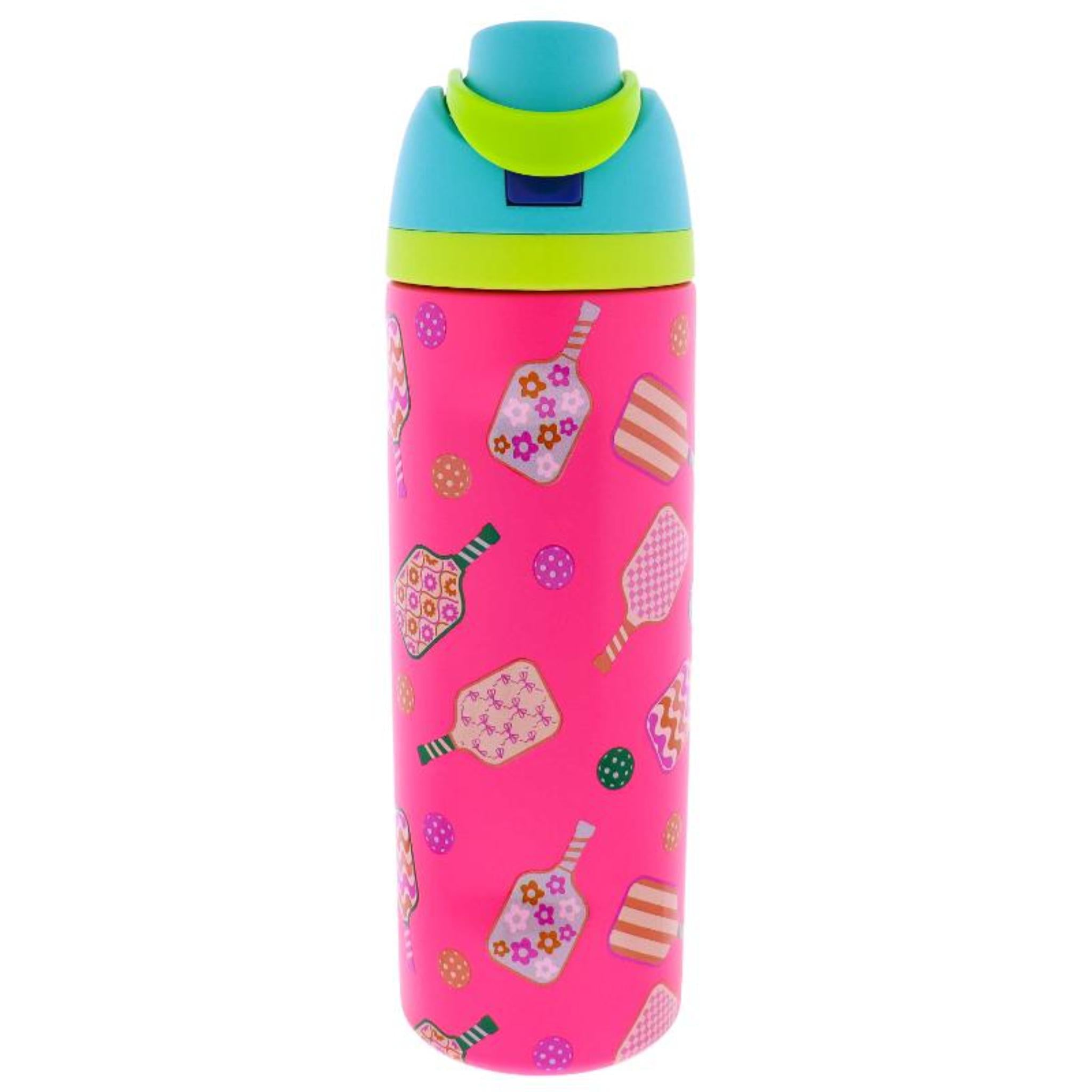Pickle Ball 24 Oz. Water Bottle With Straw Cap