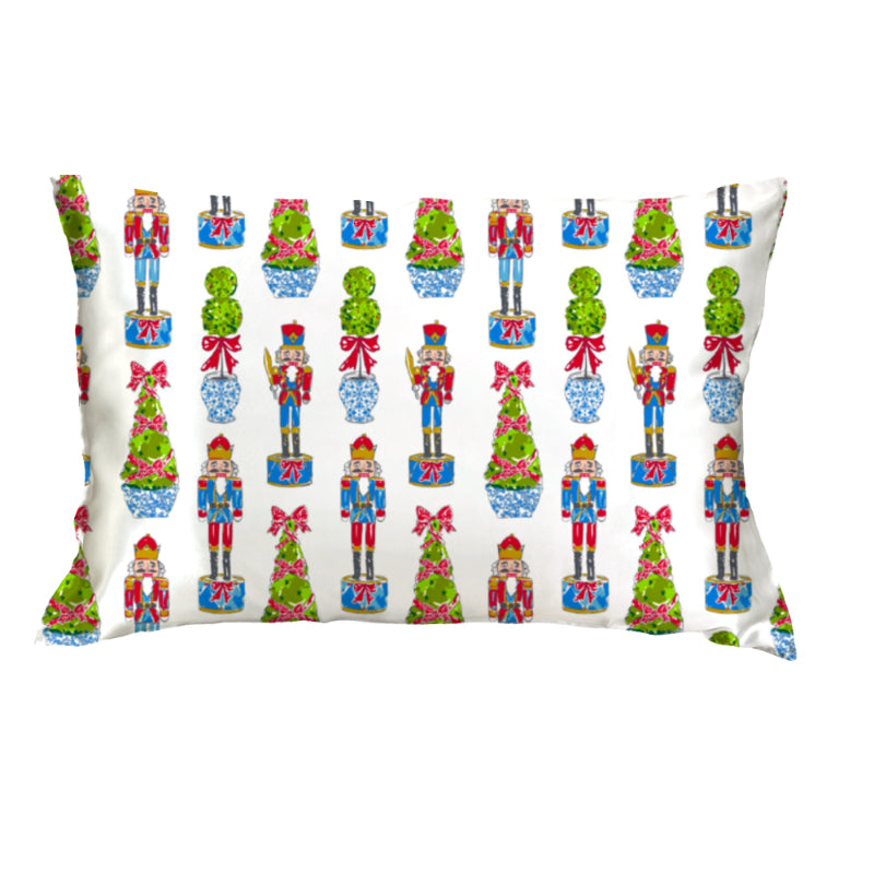 Festive Nutcracker Satin Pillow Case - Charming Charlie