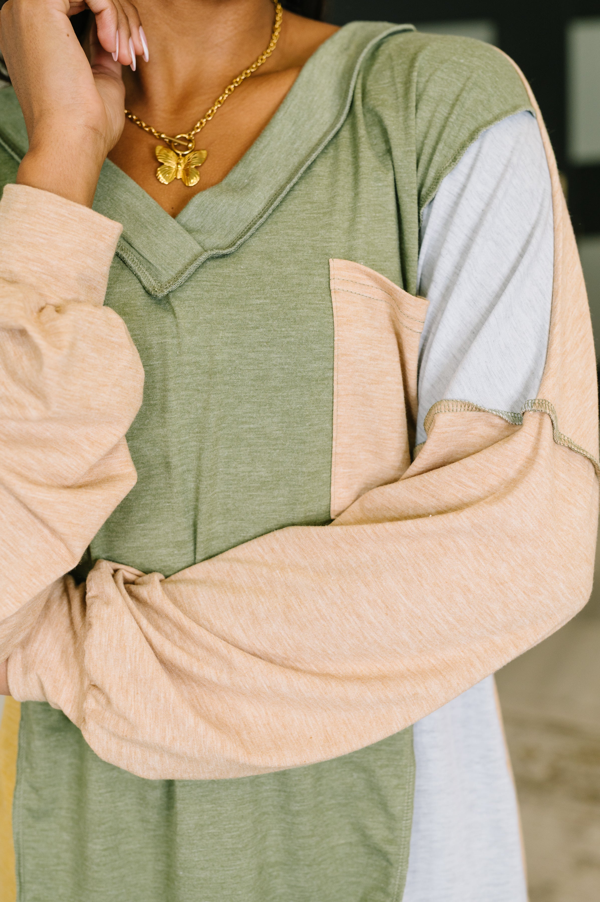 Jungle Trails Colorblock Top - Charming Charlie