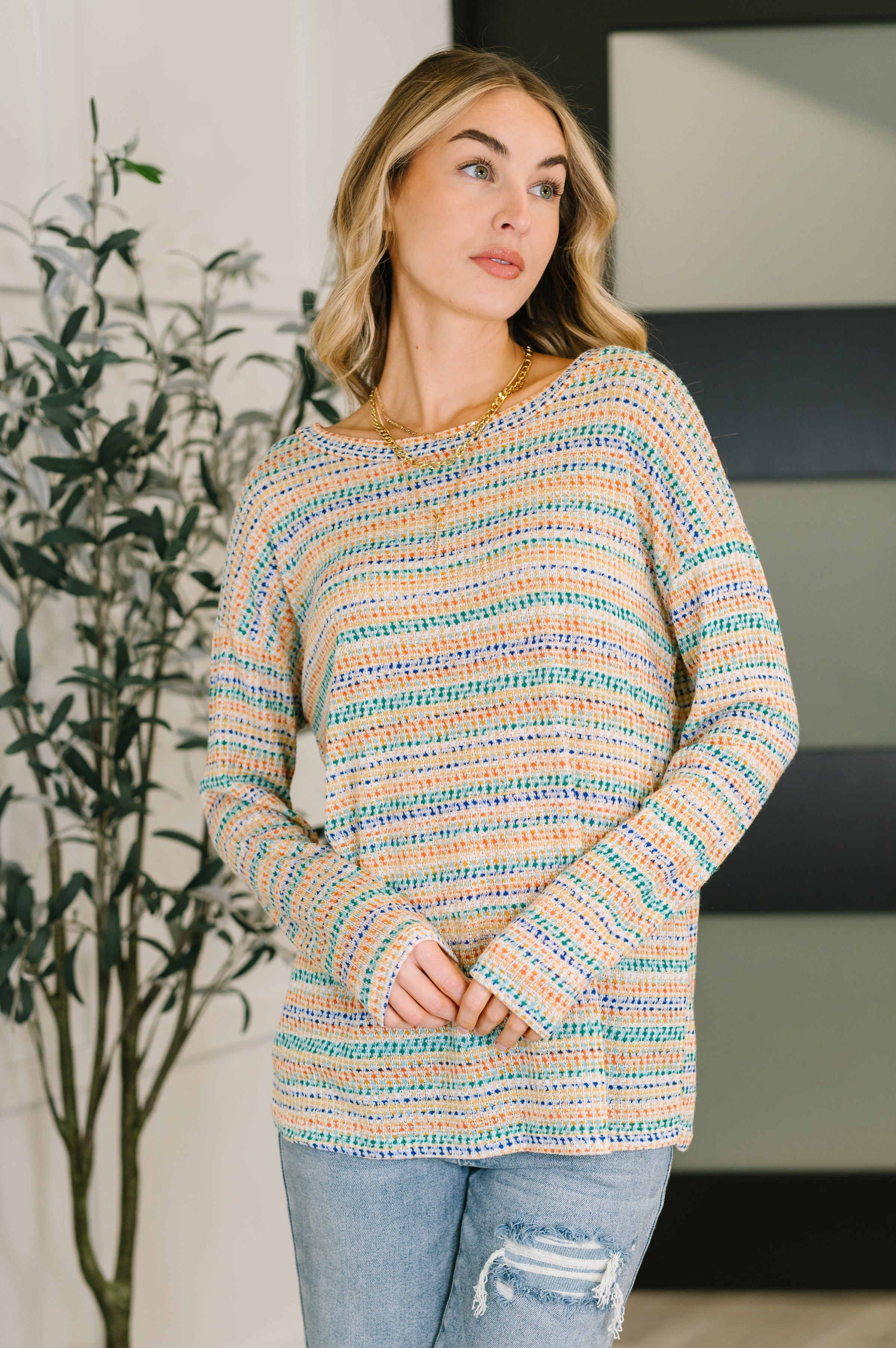 Just About Right Top in Multi - Charming Charlie