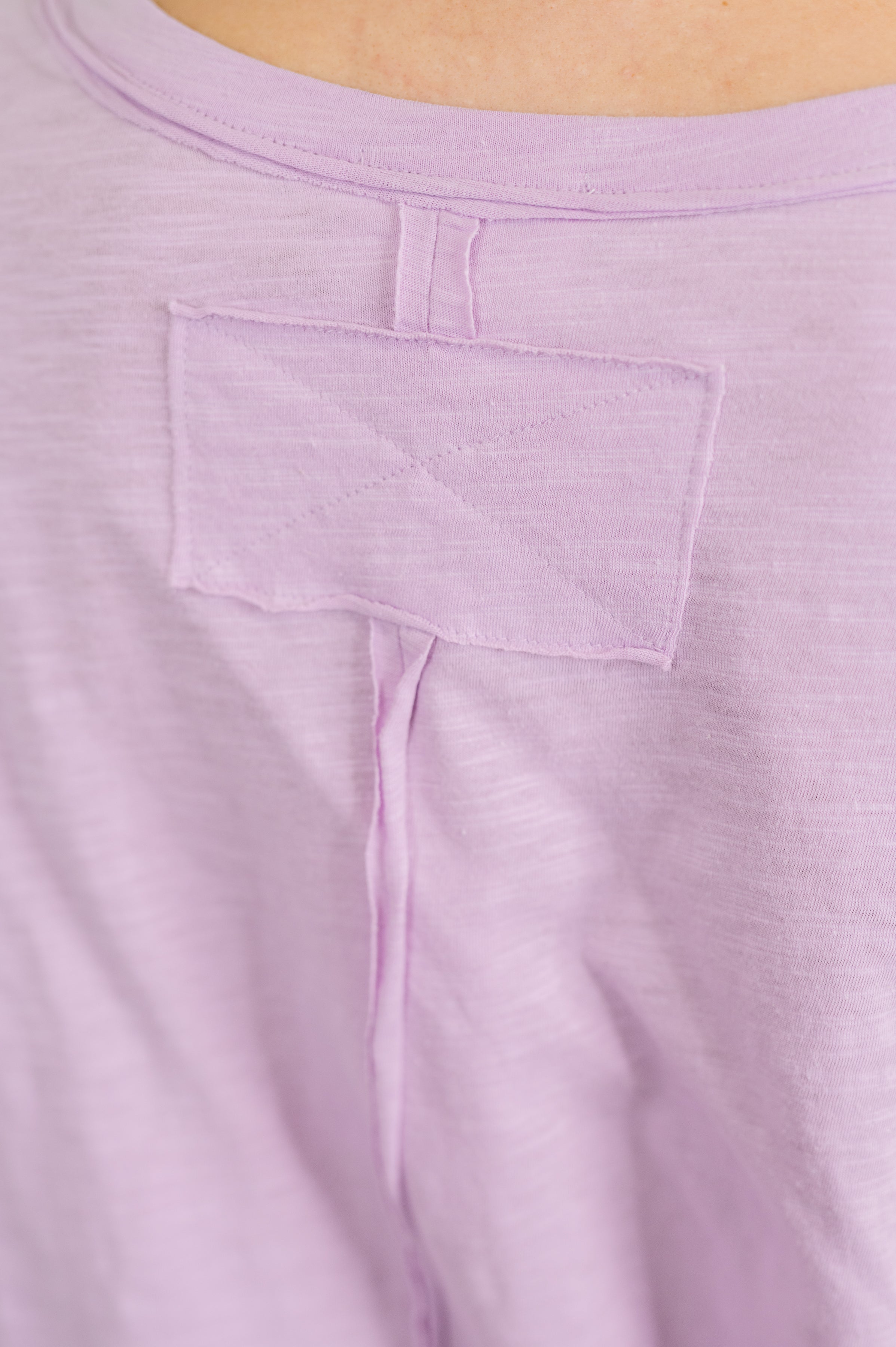 Just Like That Relaxed Heather Tee in Lilac - Charming Charlie