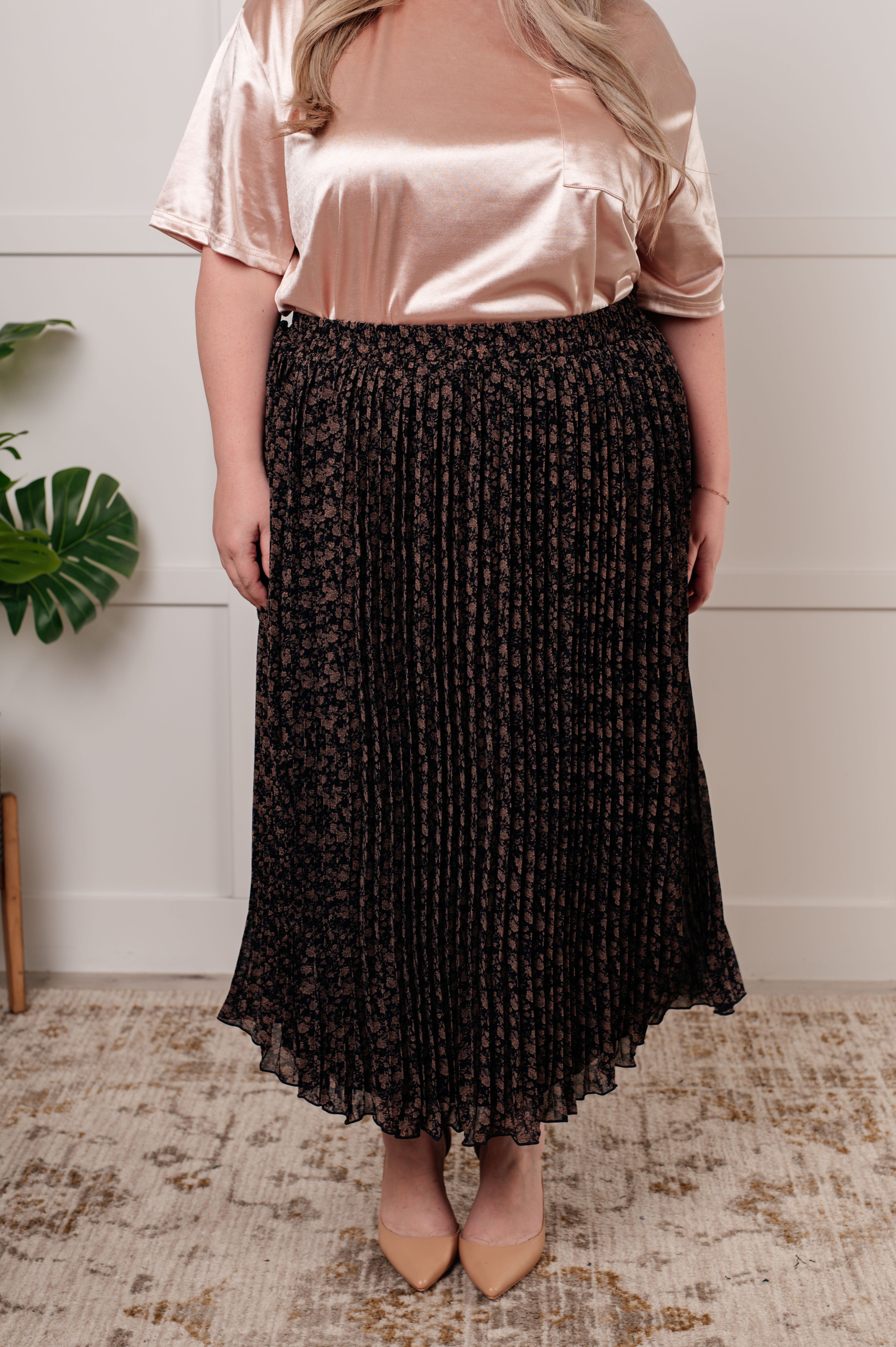 Just What You Wanted Floral Print Pleated Skirt - Charming Charlie