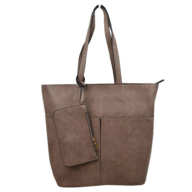 Khaki 3 In 1 Large Soft Leather Women's Tote Handbags, There's spacious and soft leather tote offers triple the styling options. Featuring a spacious profile and a removable pouch makes it an amazing everyday go-to bag. Spacious enough for carrying any and all of your outgoing essentials. The straps helps carrying this shoulder bag comfortably. Perfect as a beach bag to carry foods, drinks, big beach blanket, towels, swimsuit, toys, flip flops, sun screen and more.