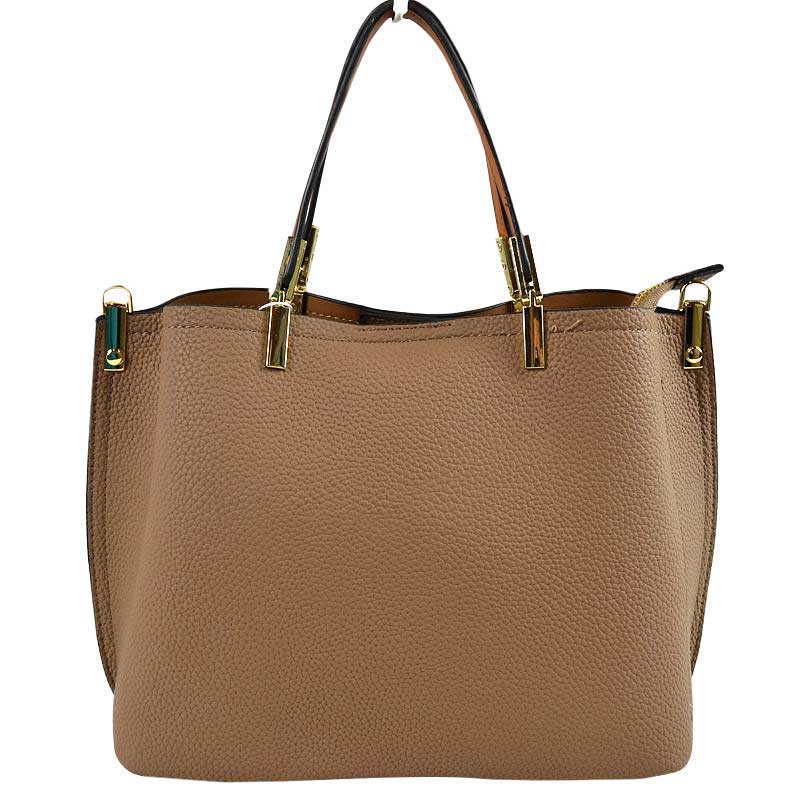Khaki Simpler Times Bucket Crossbody Bags For Women. A great everyday casual shoulder bag composed of Faux leather. A simple design with subtle gold hardware details on the closure. Magnetic snap closure for an inner zipper pouch opening spacious to hold your phone, wallet, and other essentials securely.