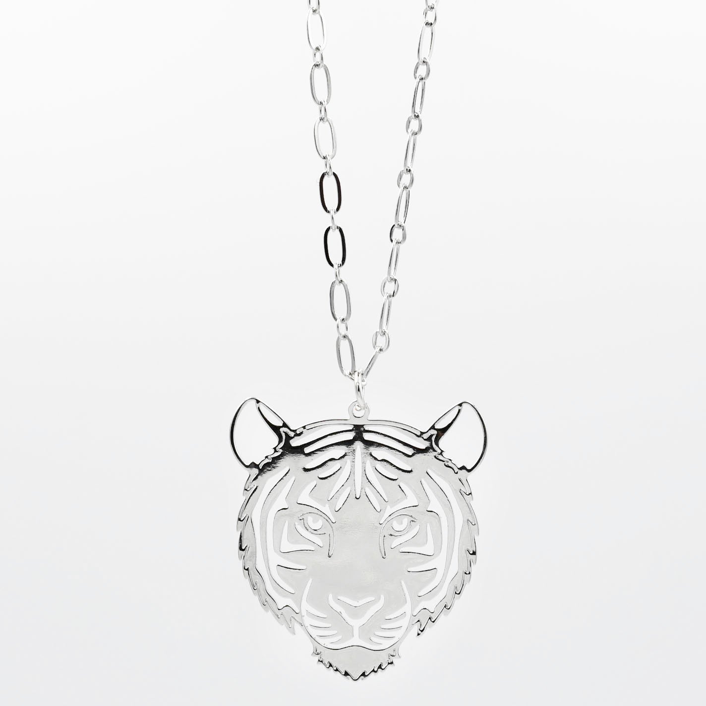 Tiger Necklace Silver - Charming Charlie