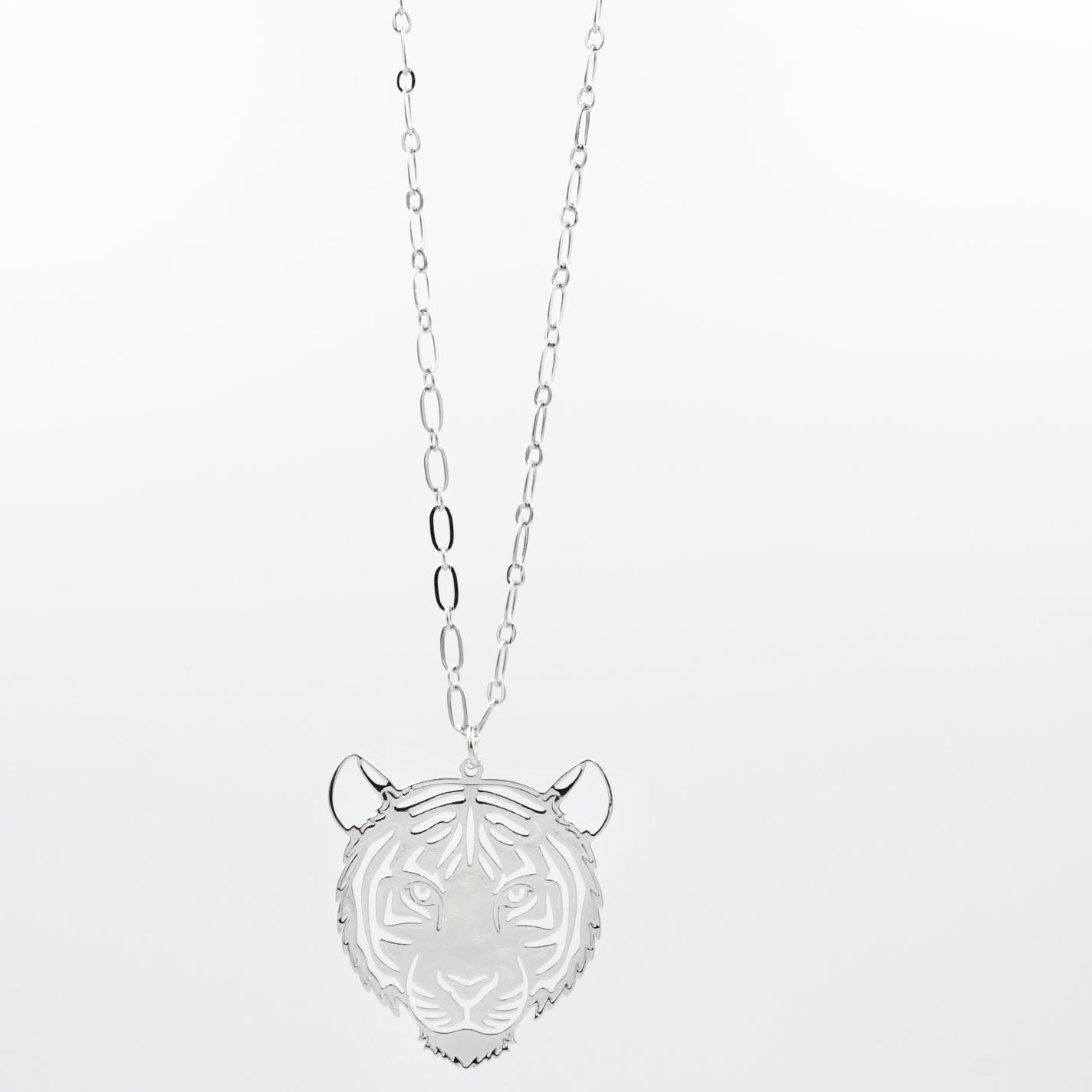 Tiger Necklace Silver - Charming Charlie