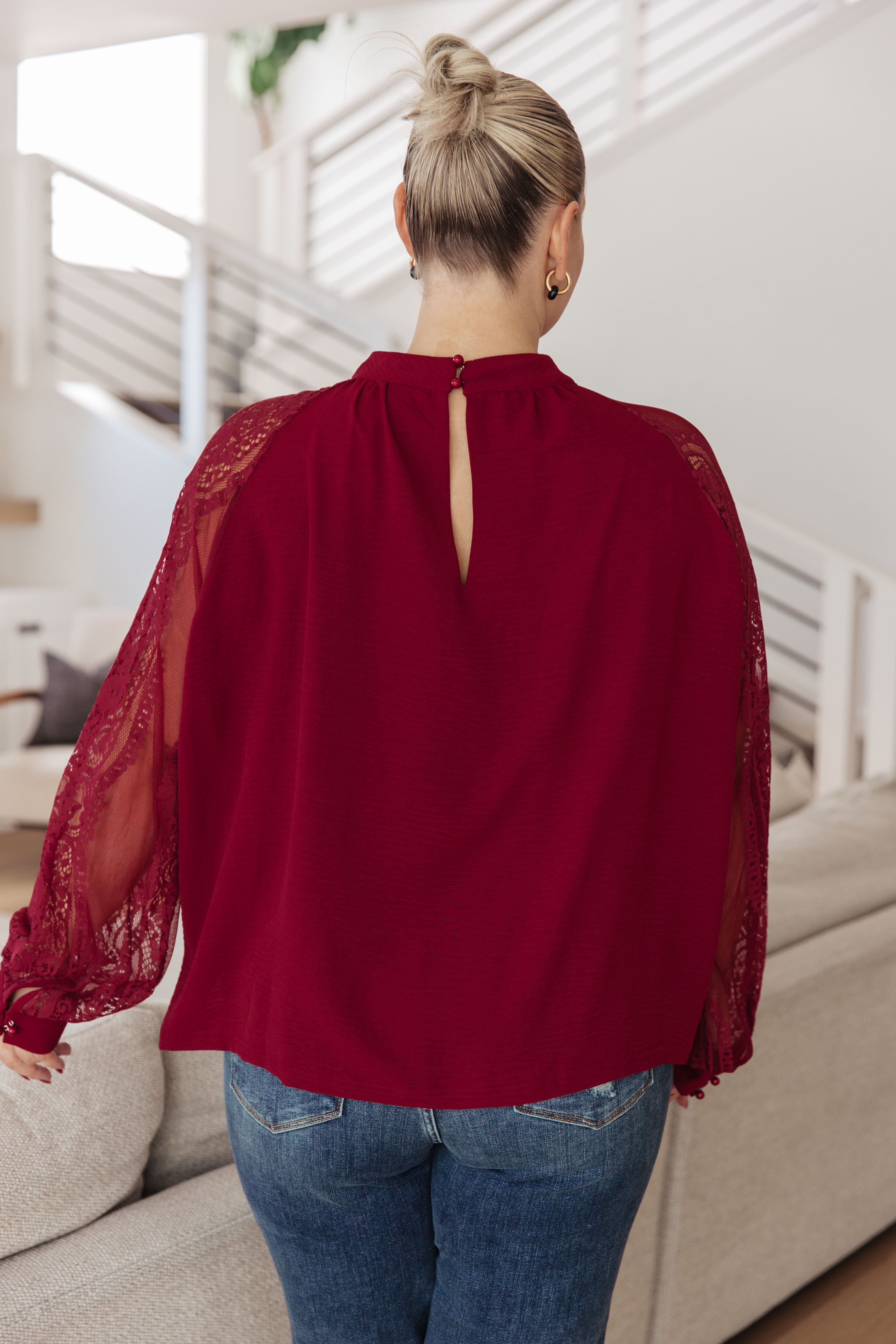 Lace on My Sleeves Blouse - Charming Charlie