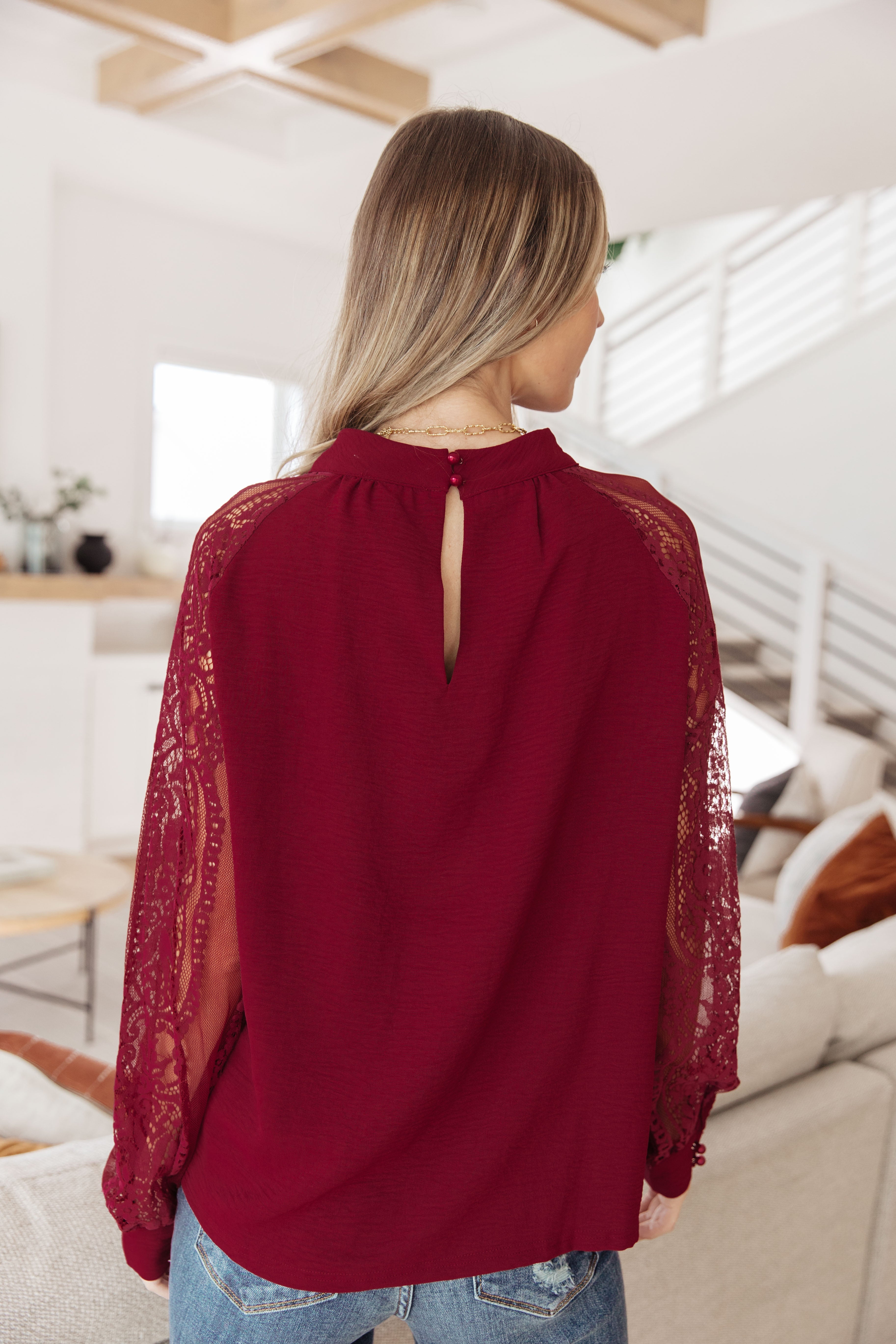 Lace on My Sleeves Blouse - Charming Charlie