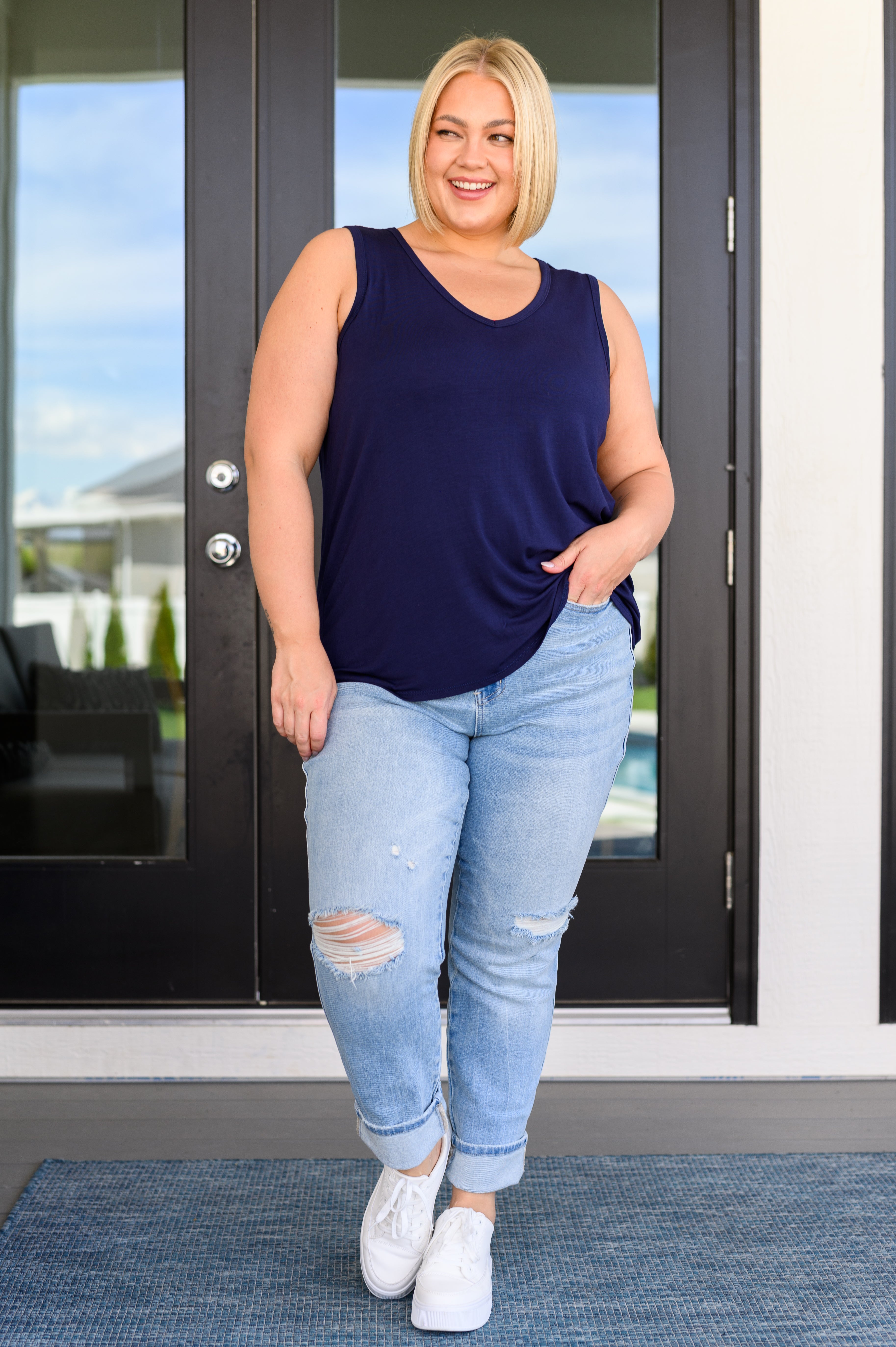 Land of the Free Tank in Navy - Charming Charlie