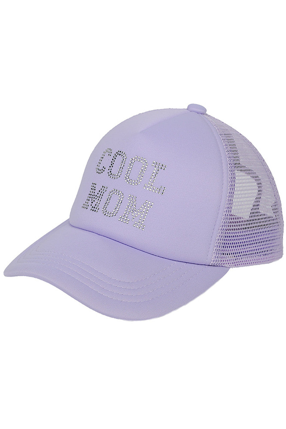 Lavender C.C Cool Mom Rhinestones Trucker Cap is a fashionable and functional choice for any mom on the go. With its rhinestone embellishments and classic trucker design, this cap adds a touch of style to your outfit. The breathable mesh backing ensures comfort and ventilation. Perfect for running errands, outdoor activities, and everything in between.