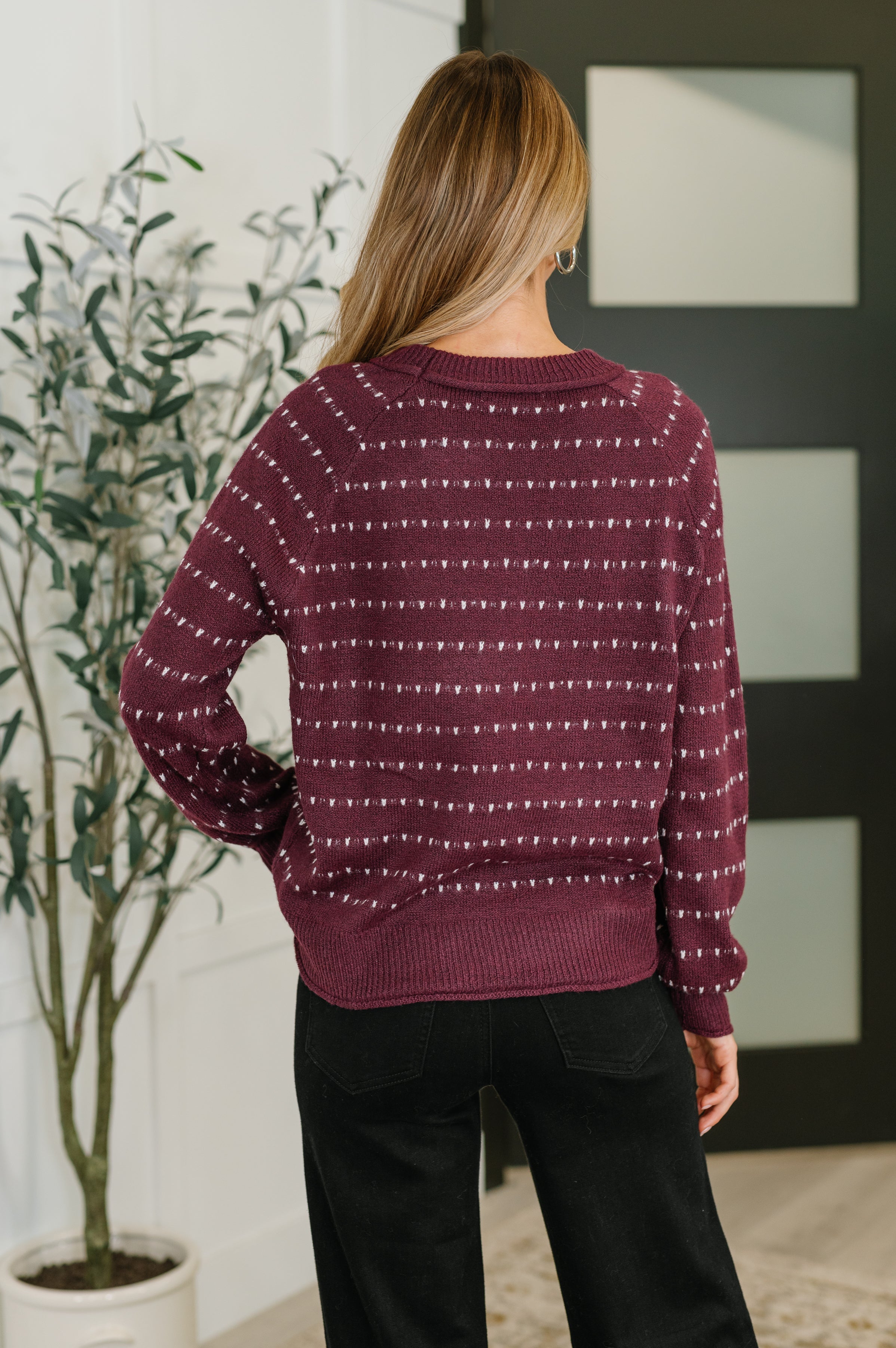 Leaves or Breeze Long Sleeve Knit Top - Charming Charlie