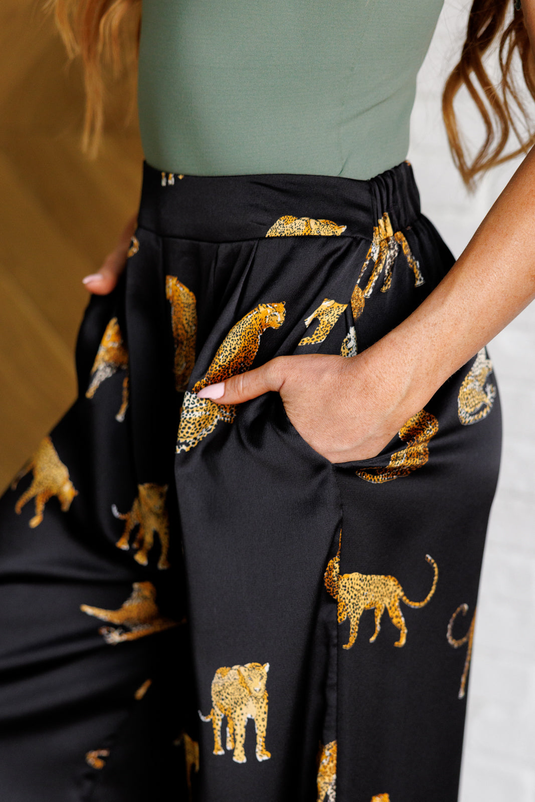 Legendary in Leopard Satin Wide Leg Pants - Charming Charlie