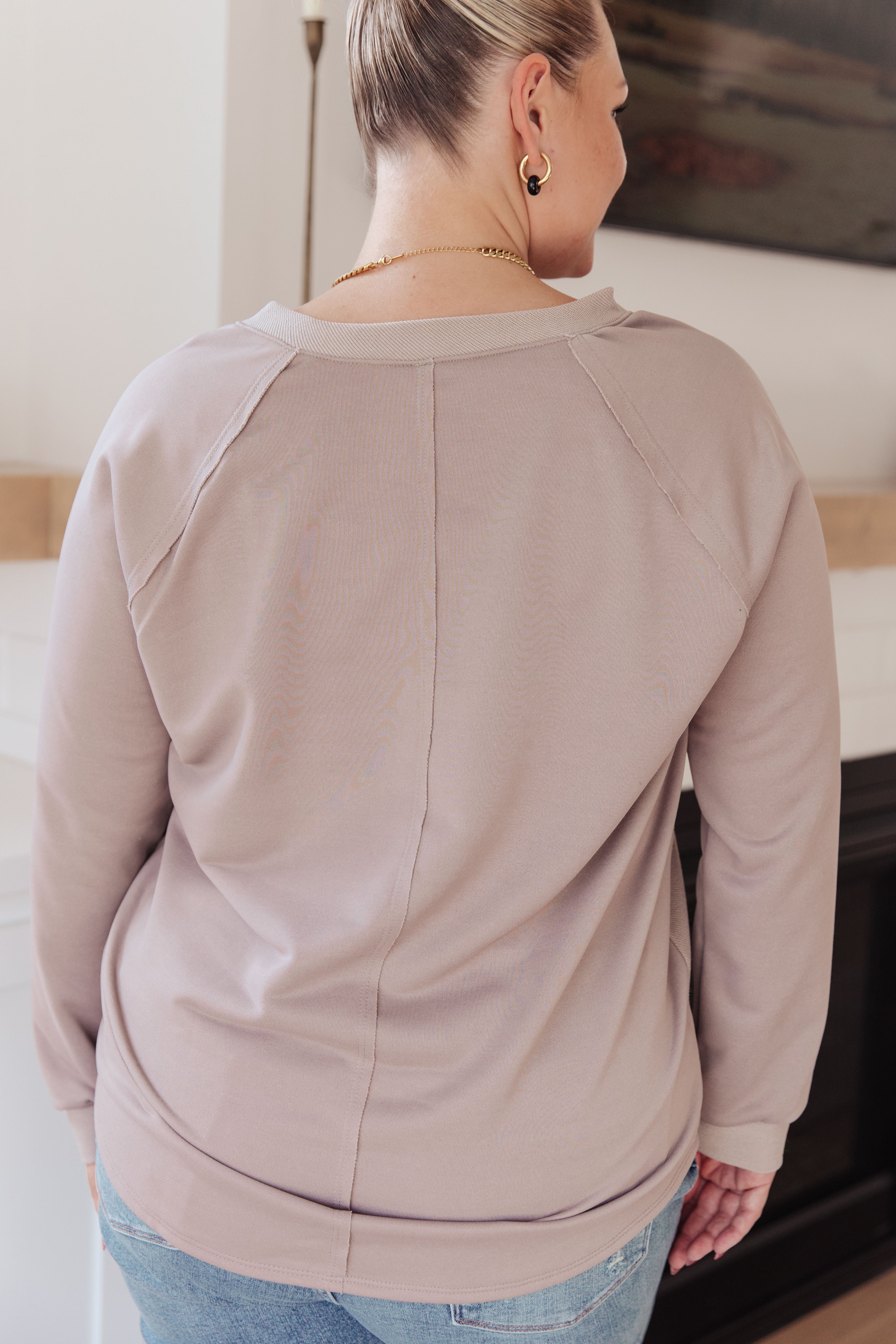 Less Conversation V-Neck Top - Charming Charlie