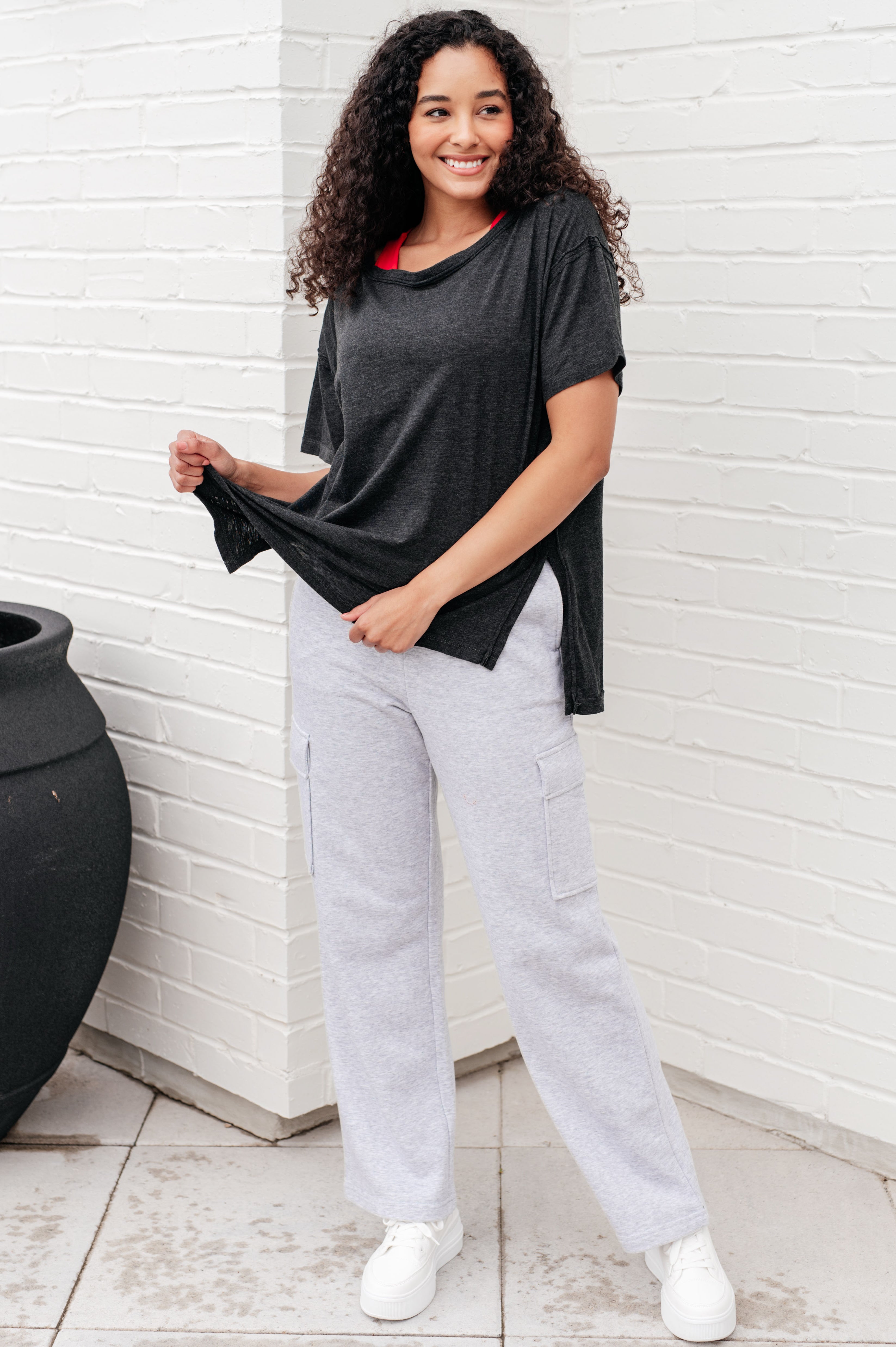 Let Me Live Relaxed Tee in Black - Charming Charlie