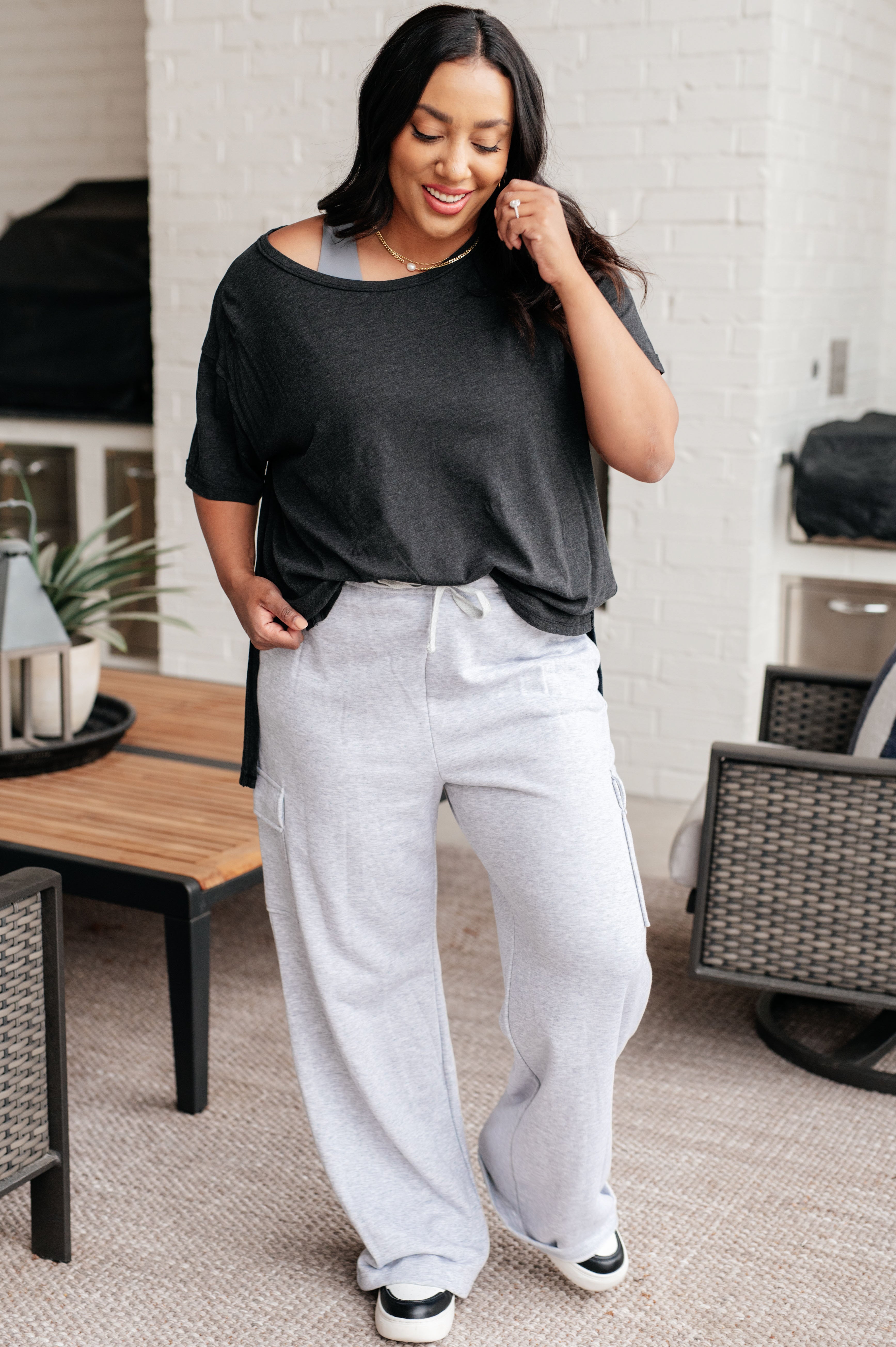 Let Me Live Relaxed Tee in Black - Charming Charlie