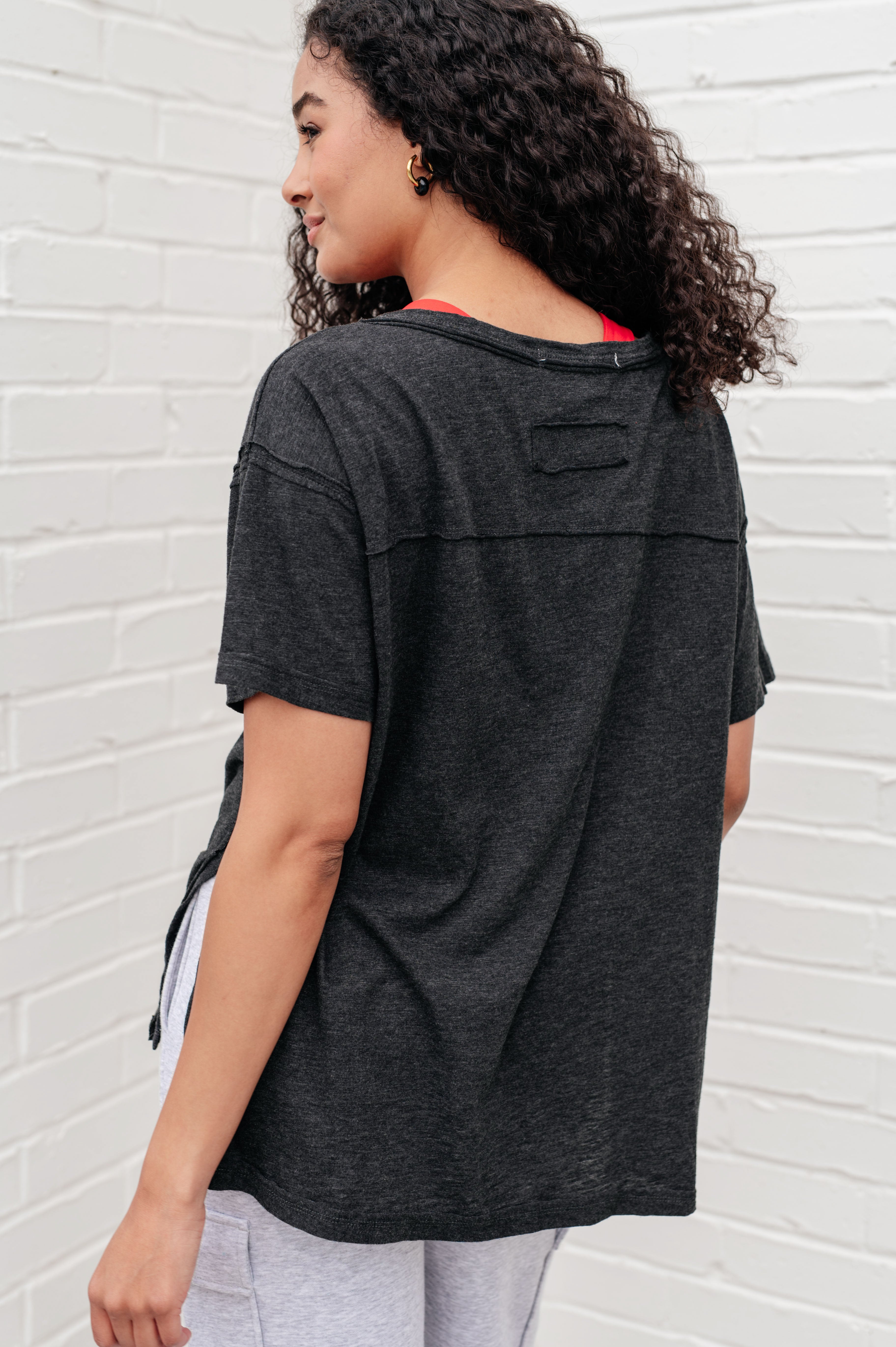 Let Me Live Relaxed Tee in Black - Charming Charlie