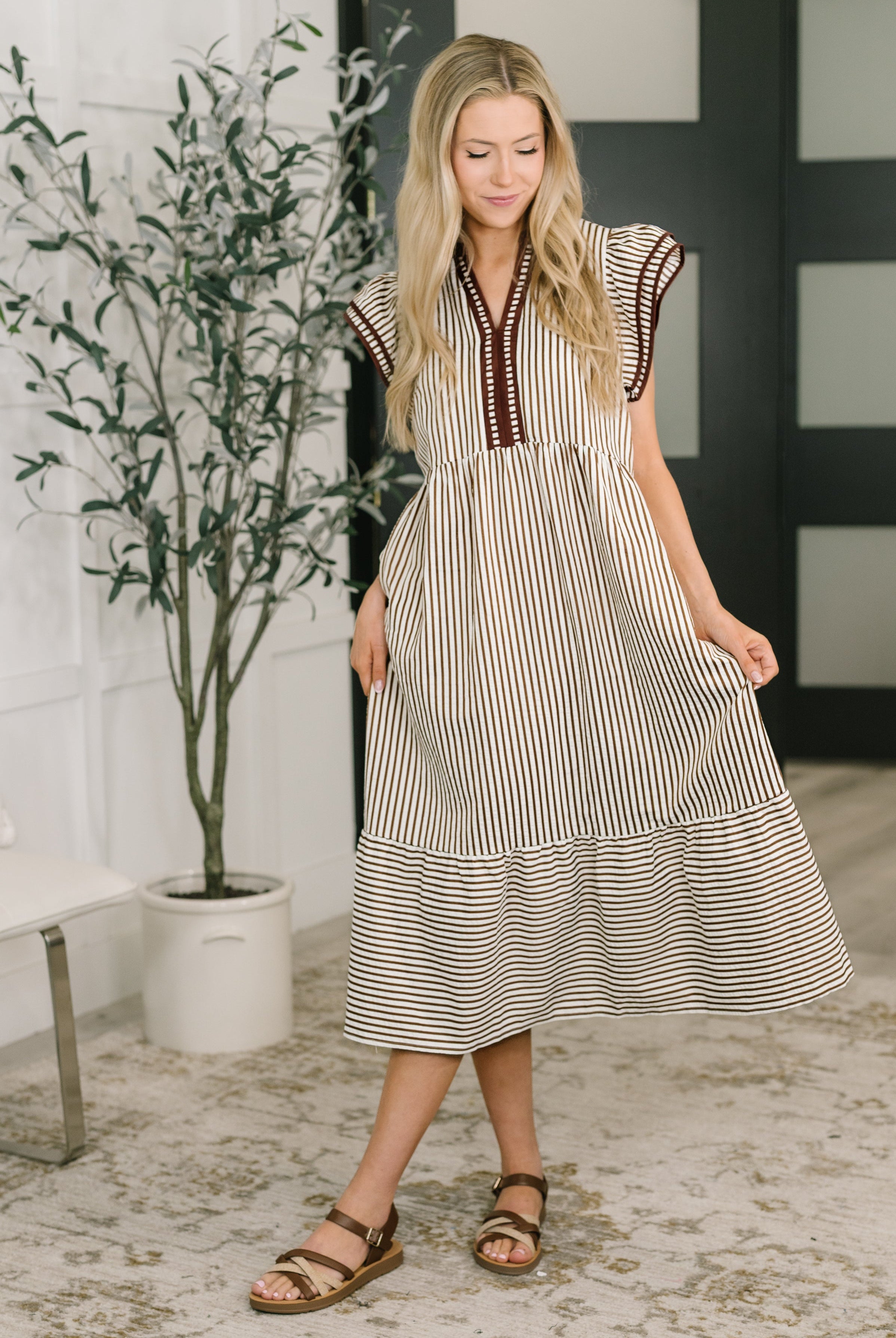 Let Me Love You Cap Sleeve Tiered Dress - Charming Charlie