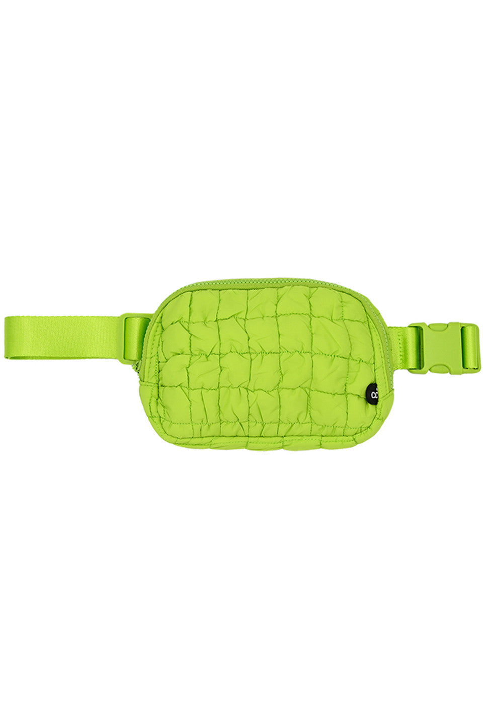 Lime C.C Quilted Puffer Fanny Pack is a stylish and functional accessory for any on-the-go individual. Made with durable quilted material, this fanny pack provides convenient storage for your essentials while remaining comfortable to wear. Perfect for travelers, runners, and outdoor enthusiasts.