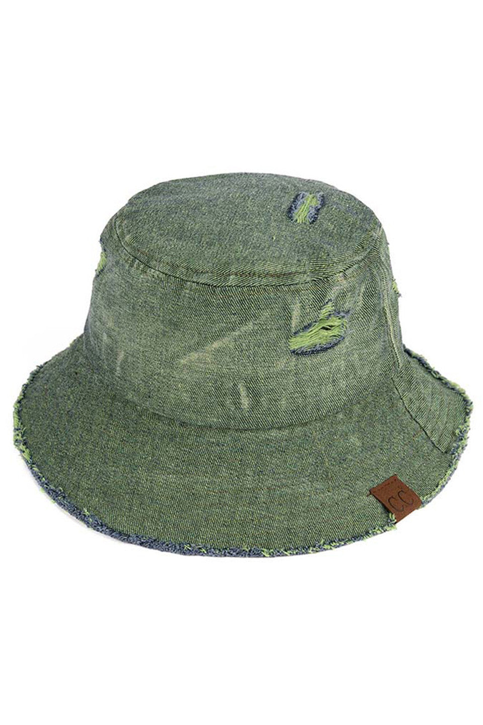 Lime C.C. Stone Washed Denim Bucket Hat provides sun protection while also adding a stylish touch to any outfit. Made with high-quality stone-washed denim, this hat is durable and comfortable to wear. Perfect for any outdoor activity or for simply running errands, it is a must-have for any fashion-forward individual.