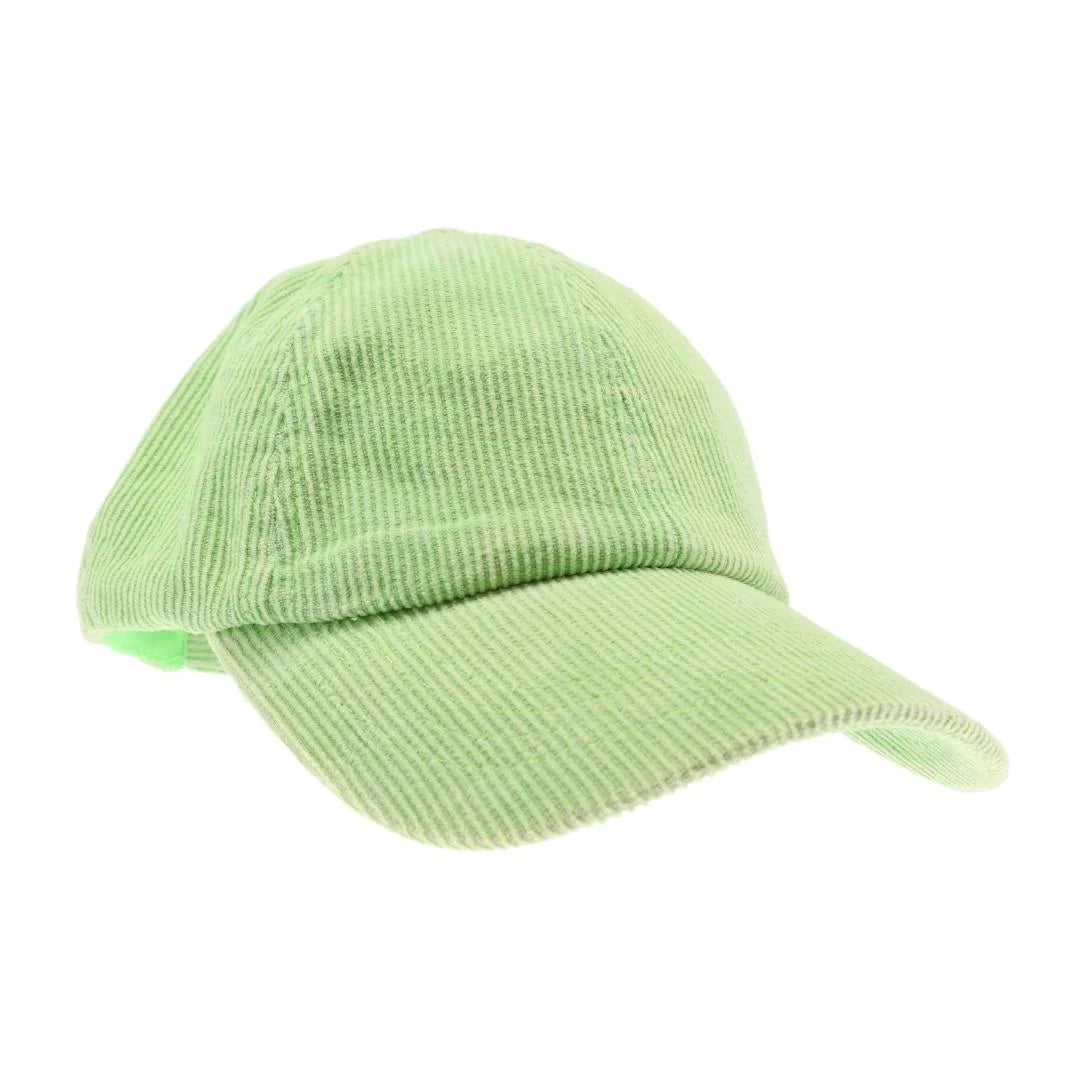 Lime C.C STONEWASHED CORDUROY CRISS CROSS PONYCAP is a fashion-forward and functional accessory. Made from high-quality stonewashed corduroy, this cap offers both comfort and style. The criss-cross design adds a trendy touch, while the adjustable strap ensures a perfect fit. Upgrade your look with this versatile and stylish cap.