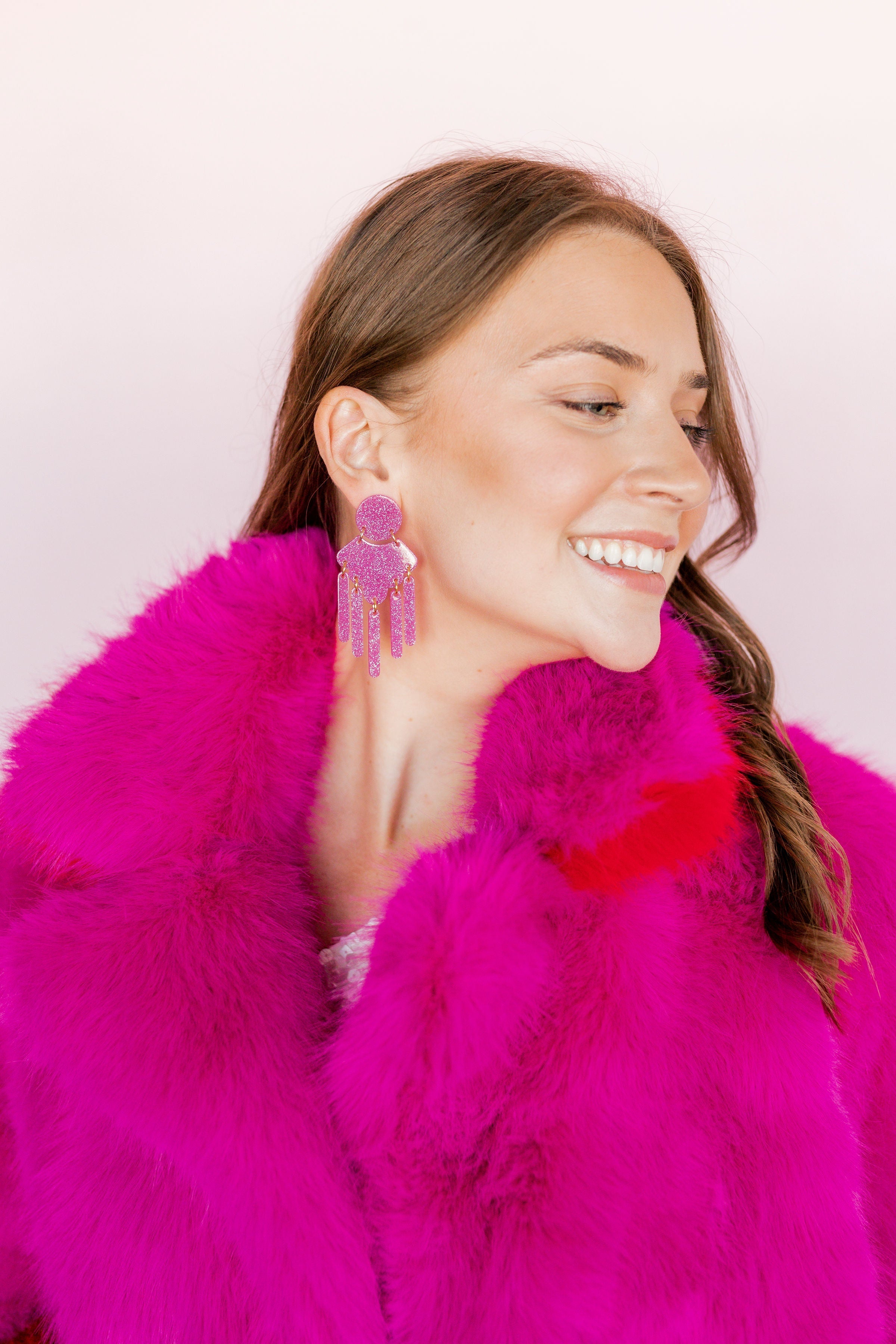 Janelle - Magenta Glitter - Charming Charlie