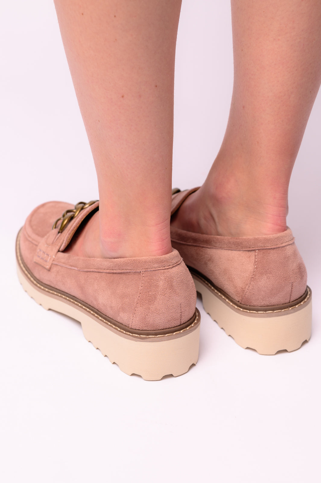 Literally Loafers in Blush Faux Suede - Charming Charlie