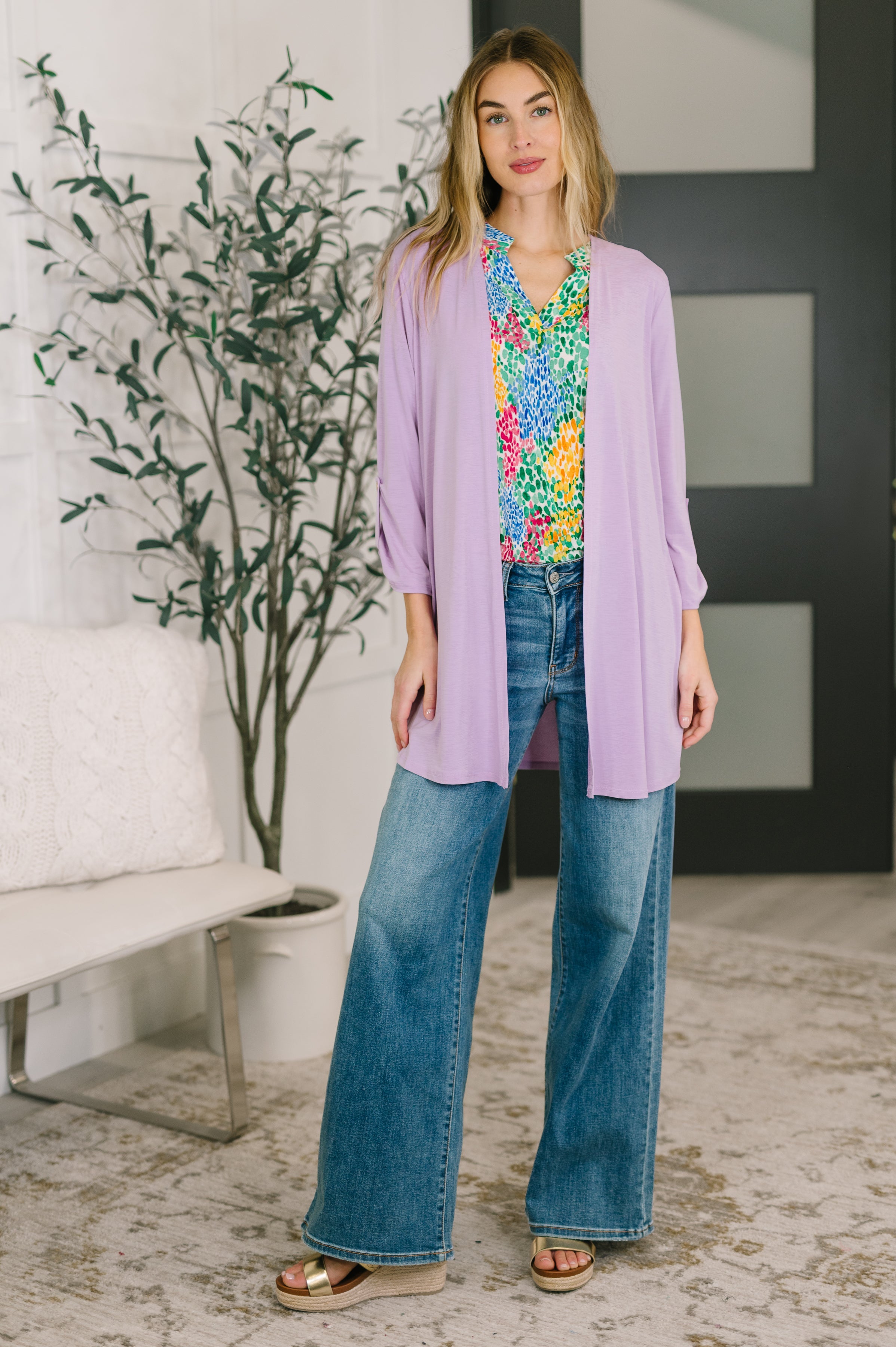 Lizzy Cardigan in Orchid Bloom - Charming Charlie