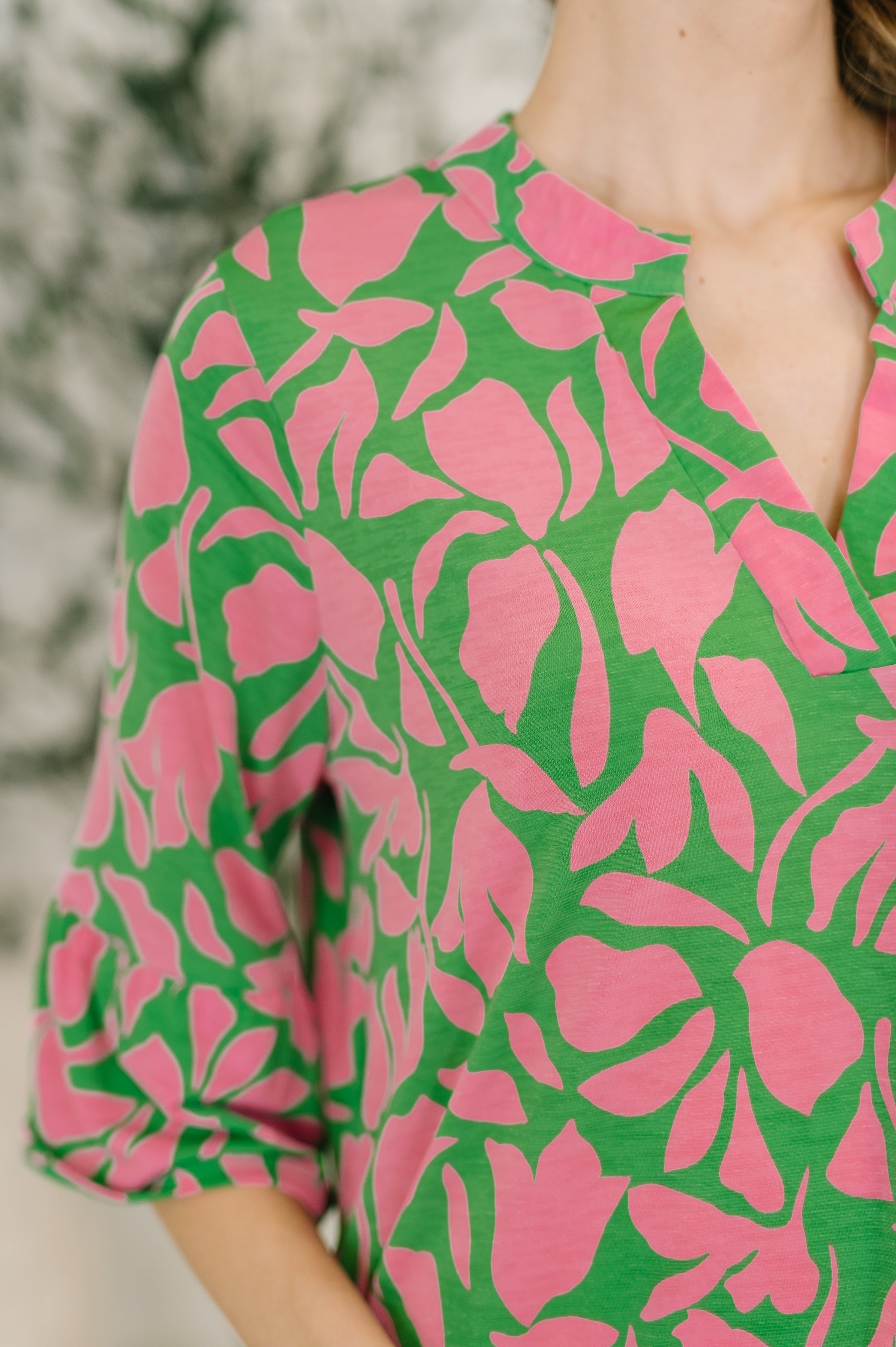 Lizzy Sunday Dress in Emerald Abstract Floral- 3/3/2026 NEW - Charming Charlie