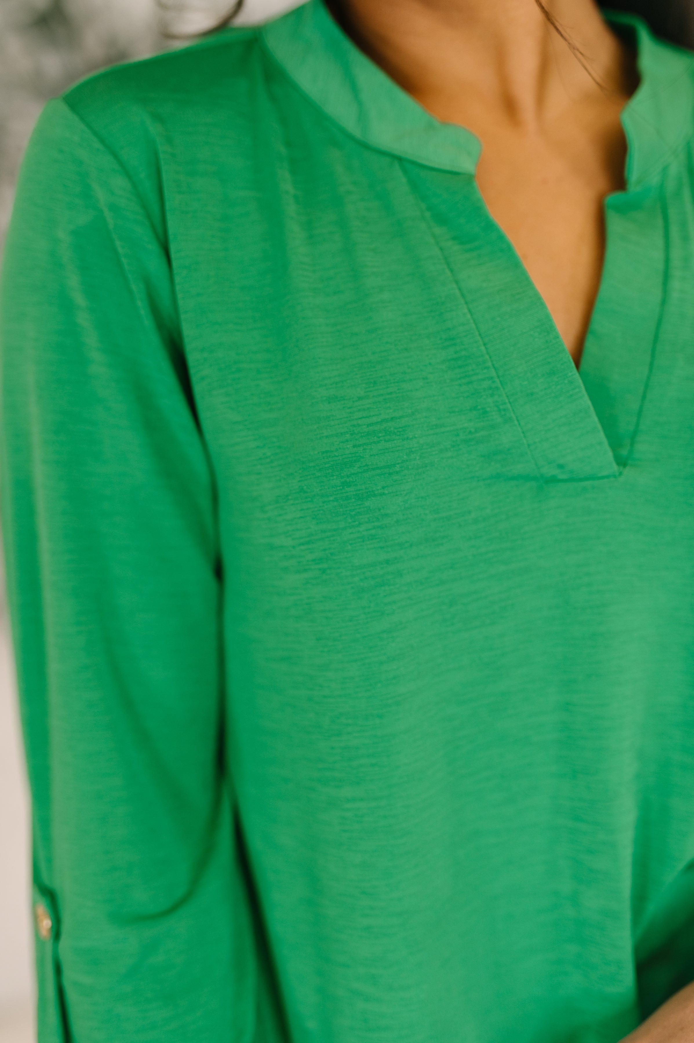 Lizzy Top in Kelly Green - Charming Charlie