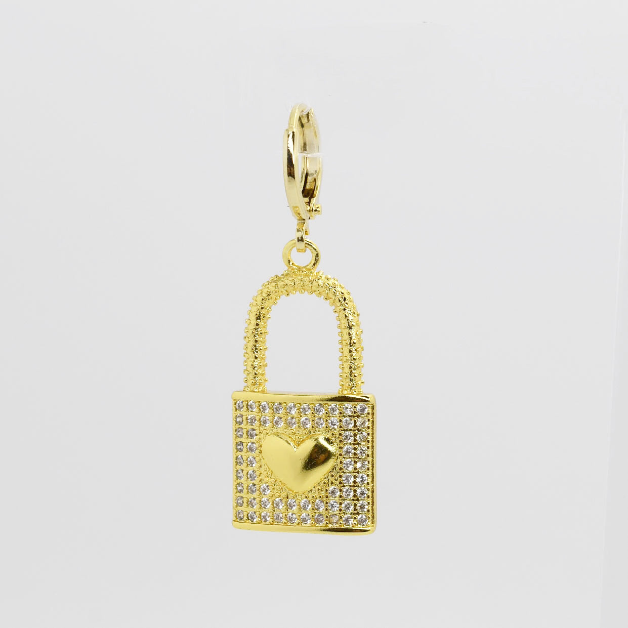 Lock Crystal Heart Charm - Charming Charlie