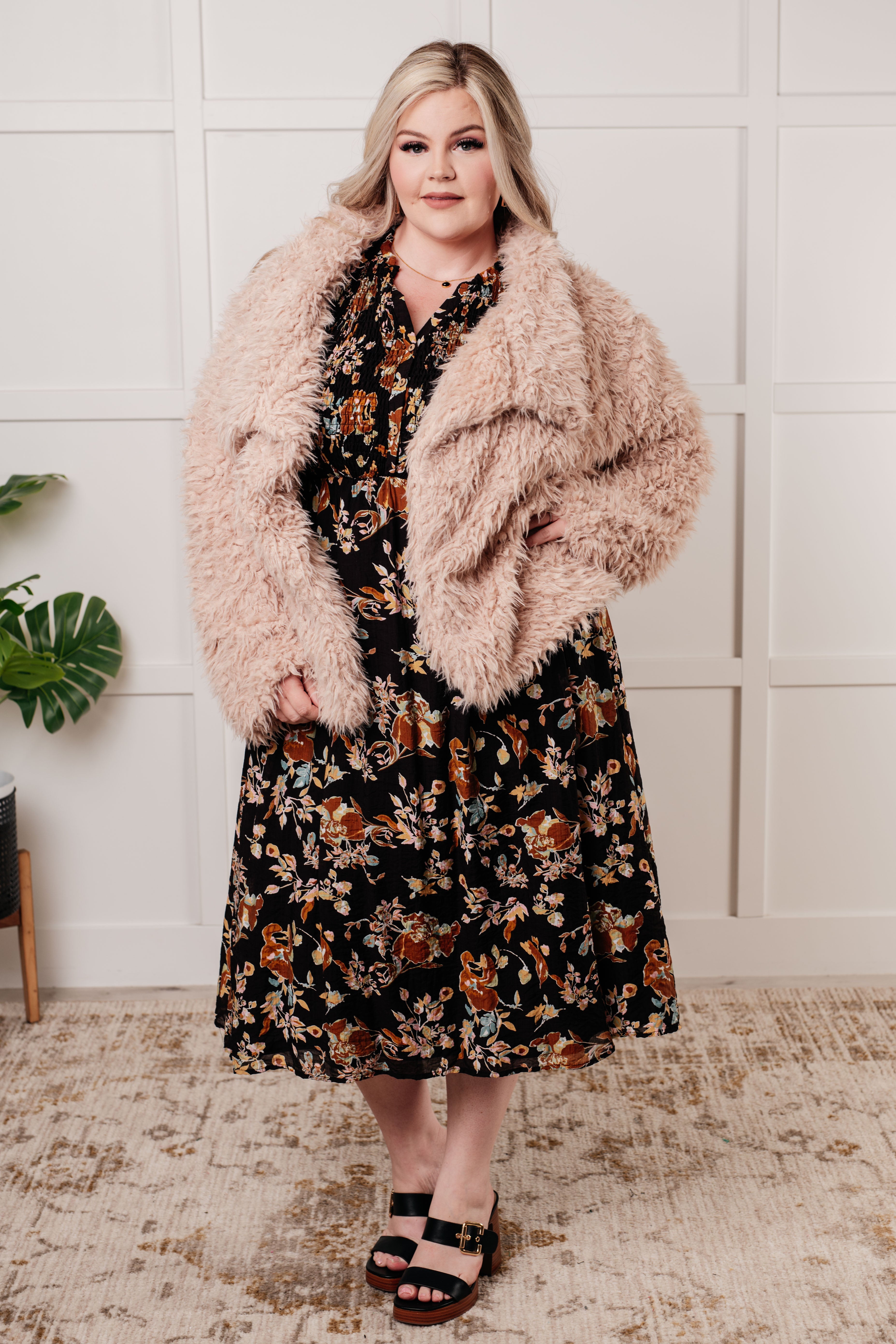 Look My Way Smocked Bodice Button Down Dress - Charming Charlie