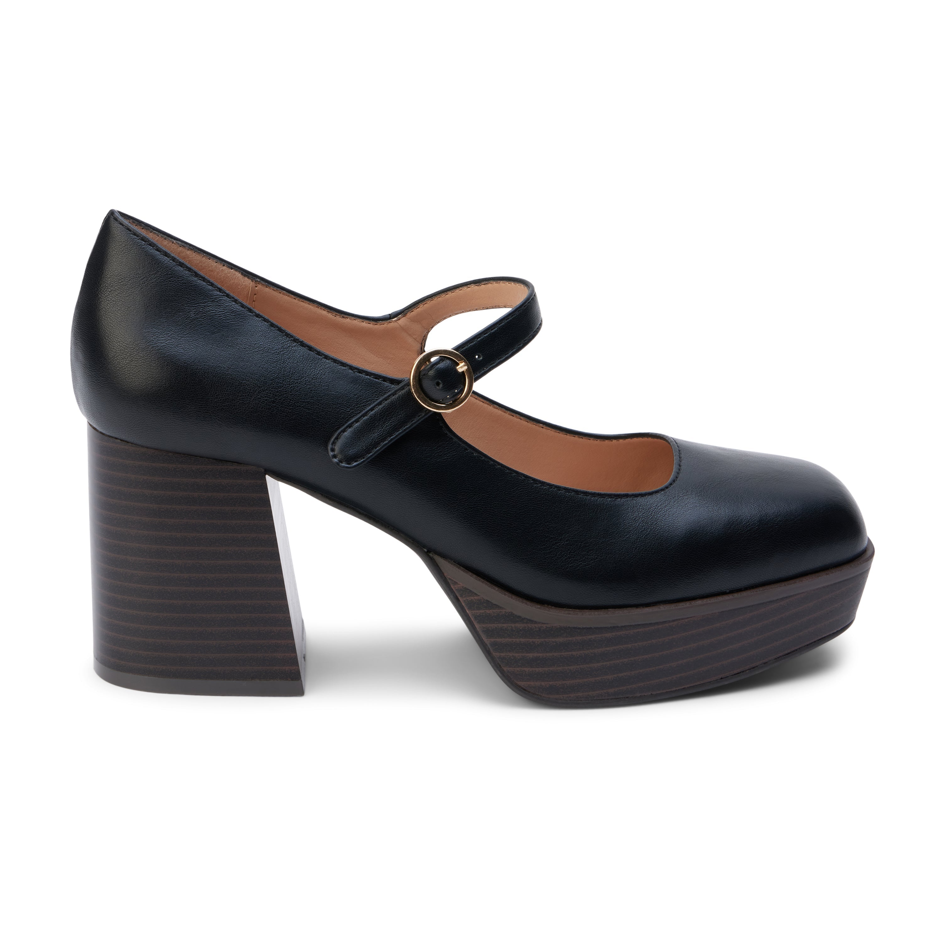 Matilda Platform Heel in Black - Charming Charlie